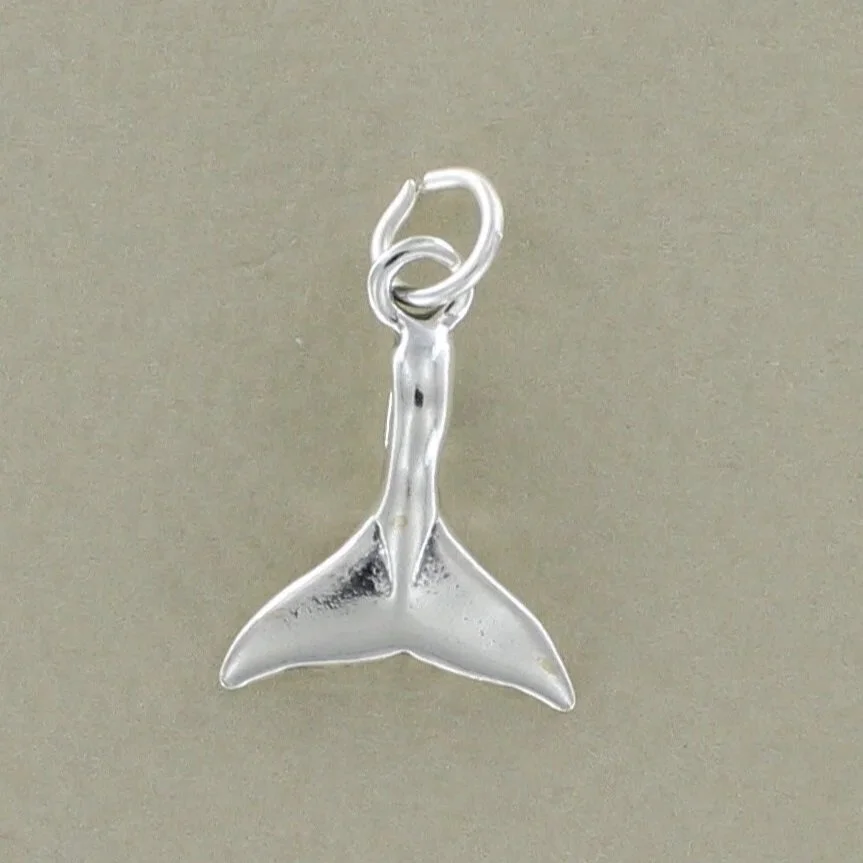 Sterling Silver Whale Tail Charm