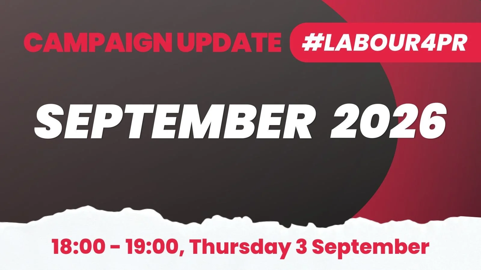 Campaign update: September 2026