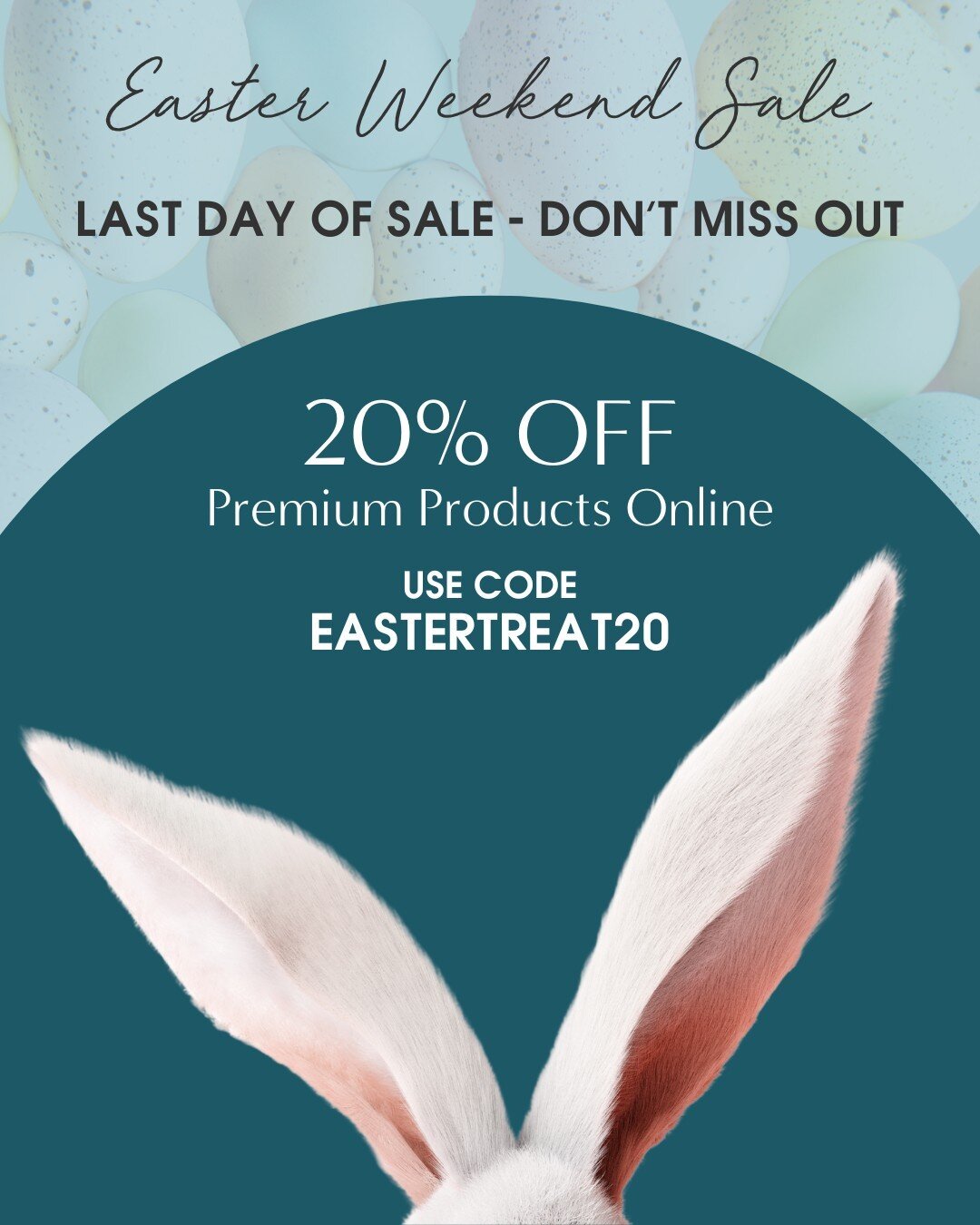 Hop into savings this Easter Monday and enjoy 20% off our premium beauty products online. Elevate your skincare routine with code EASTERTREAT20.⁠
⁠