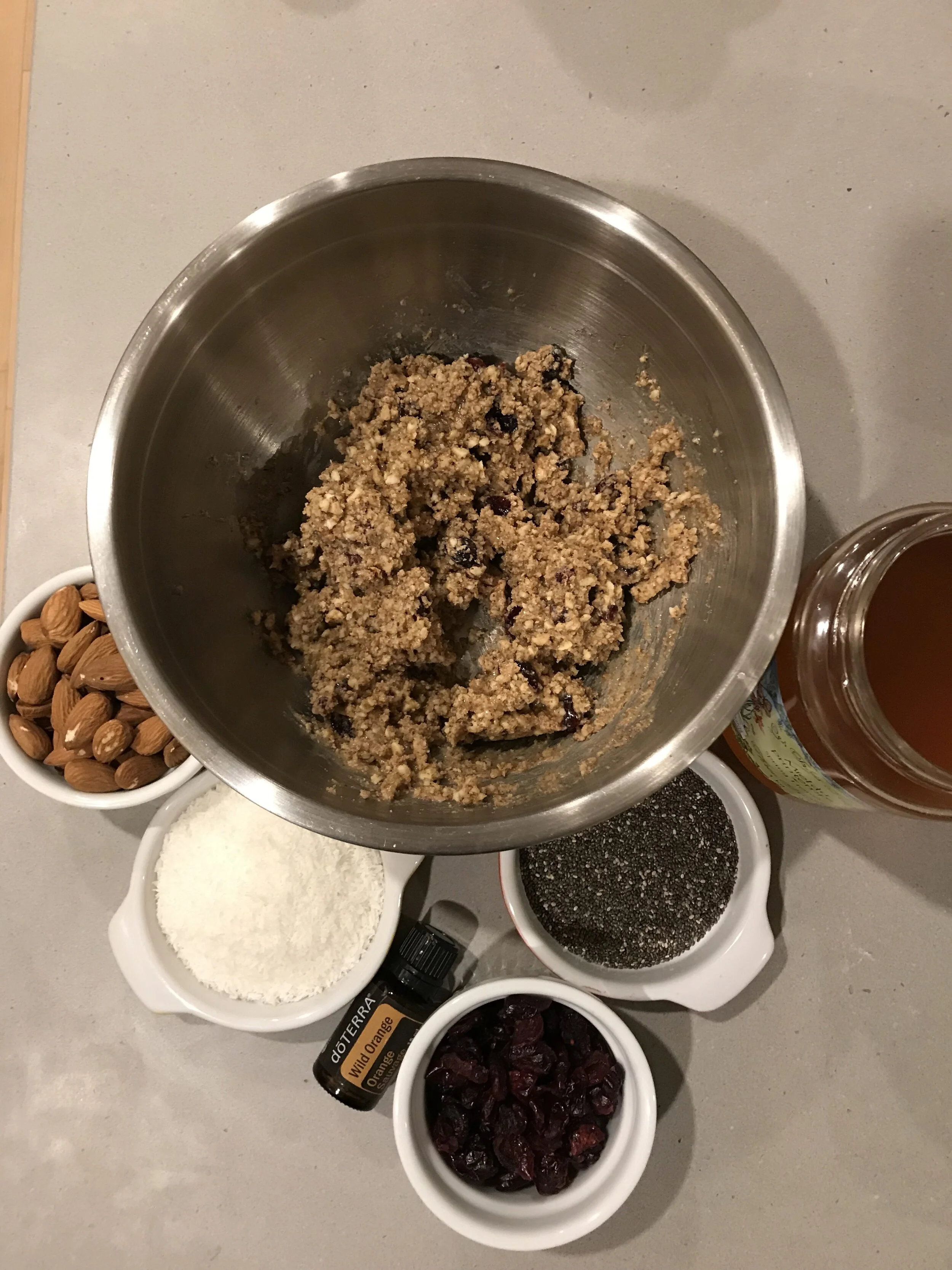 Almond, Cranberry and Wild Orange Energy Balls