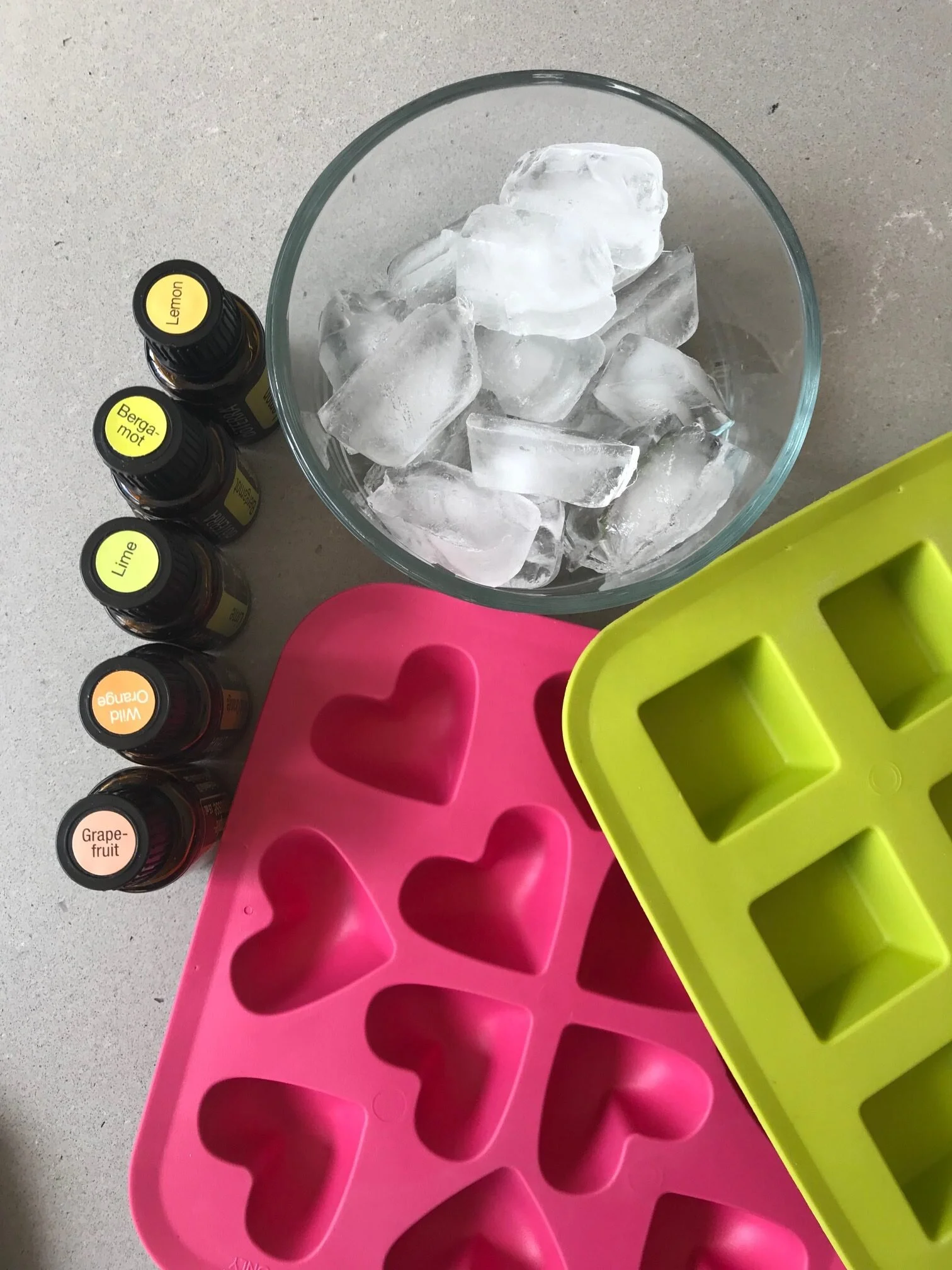 Ice Cubes with Essential Oils