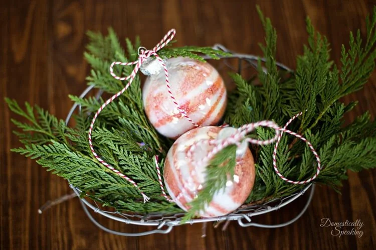 Peppermint Bath Salt Ornaments