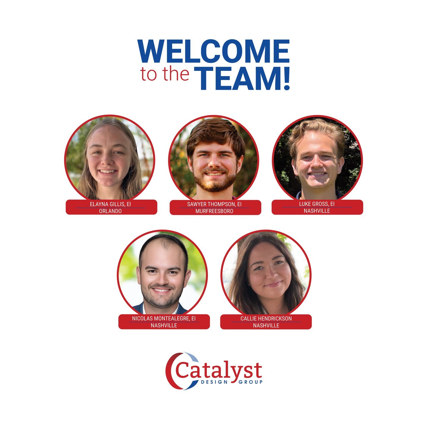 Say hello to our five new Catalyst team members! 🖐 Elayna, Sawyer, Luke, Nicolas, and Callie joined us full-time this summer. We are especially honored that Nicolas and Sawyer returned after interning with us! 

We asked: "What's your favorite 