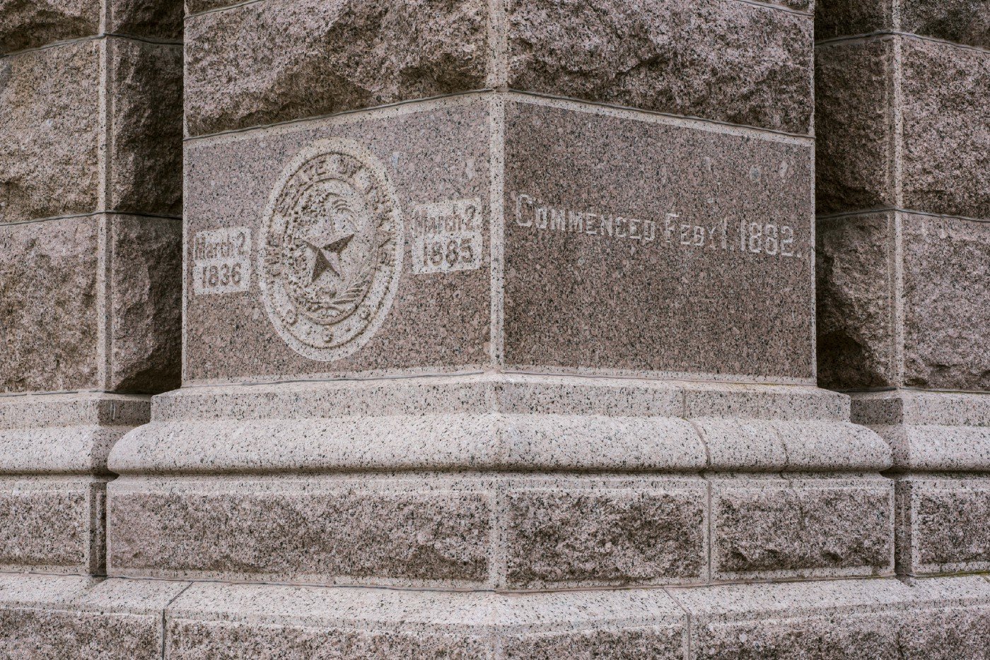 Cornerstone of the Texas Capitol Building