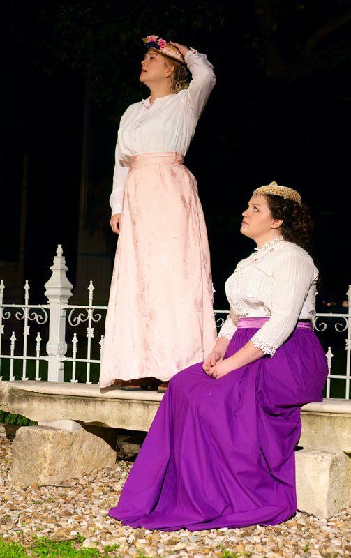 Scene from The Filigree Theatre performance of  The Lady from the Sea.  (Left to Right) Maddie Scanlan and Natalie Tafakori Crane.  