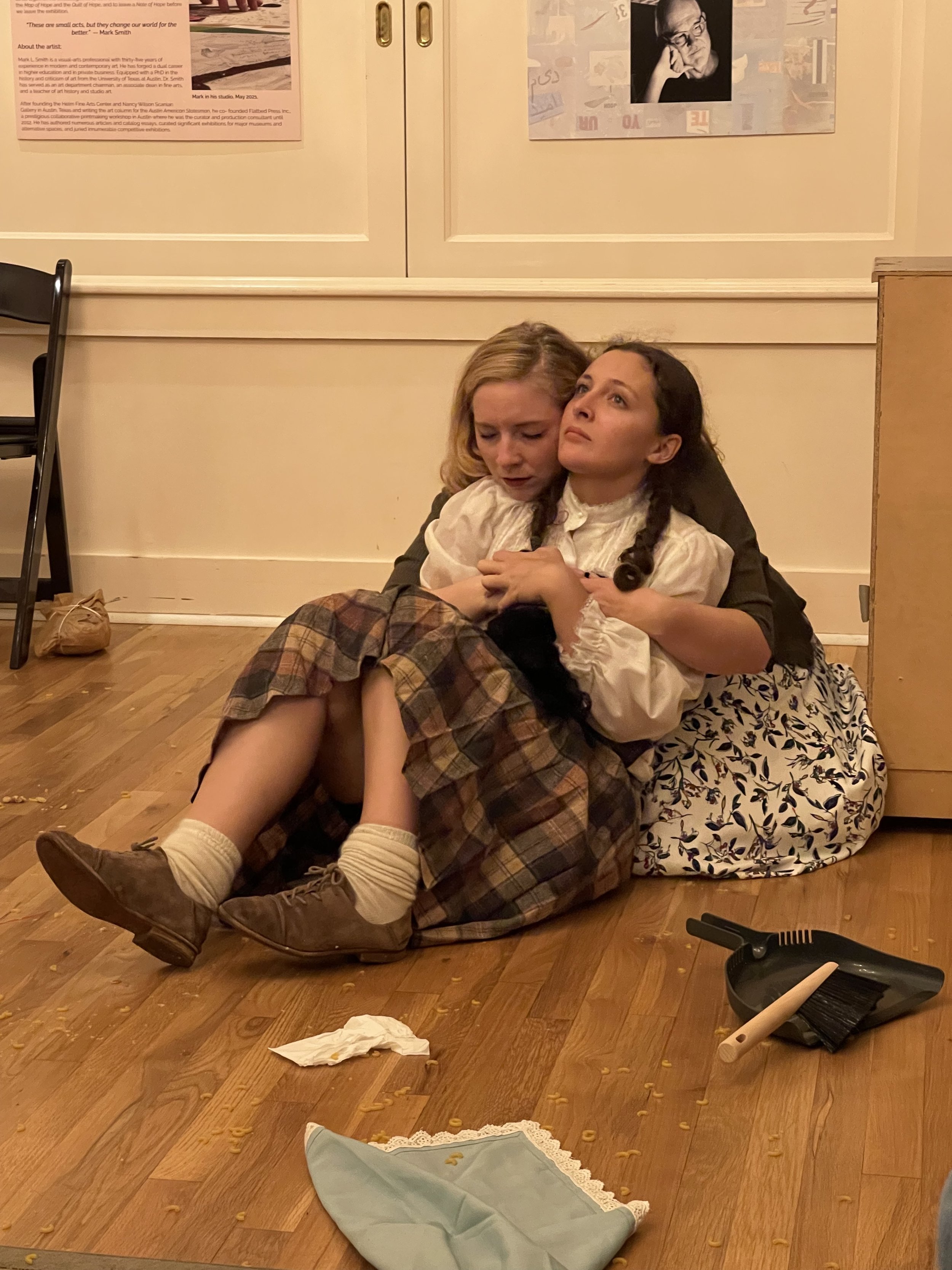  Scene from Bottle Alley Theatre Co. performance of  We Have Always Lived in the Castle.  (Left to Right) Madison Marie Laird and Frances Garnet. 