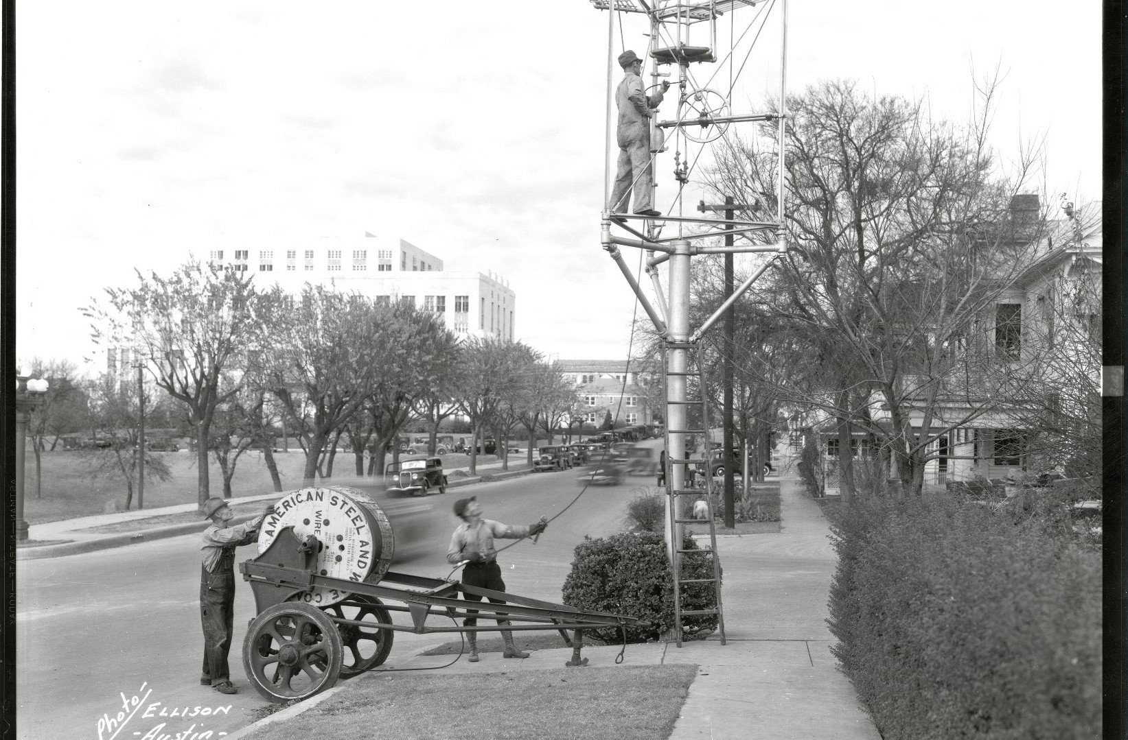 Repairs at Guadalupe and 9th St. in the 1930s