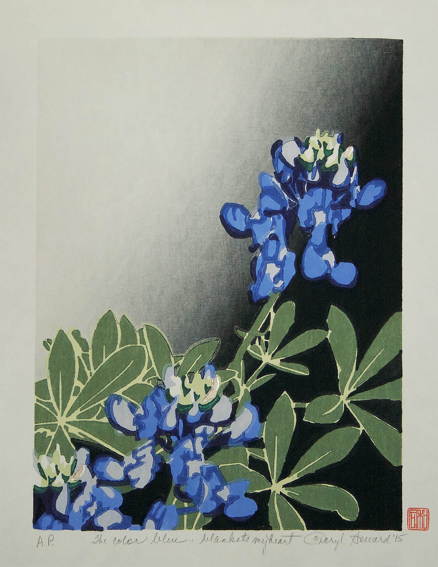 The color blue... blankets my heart (2015)