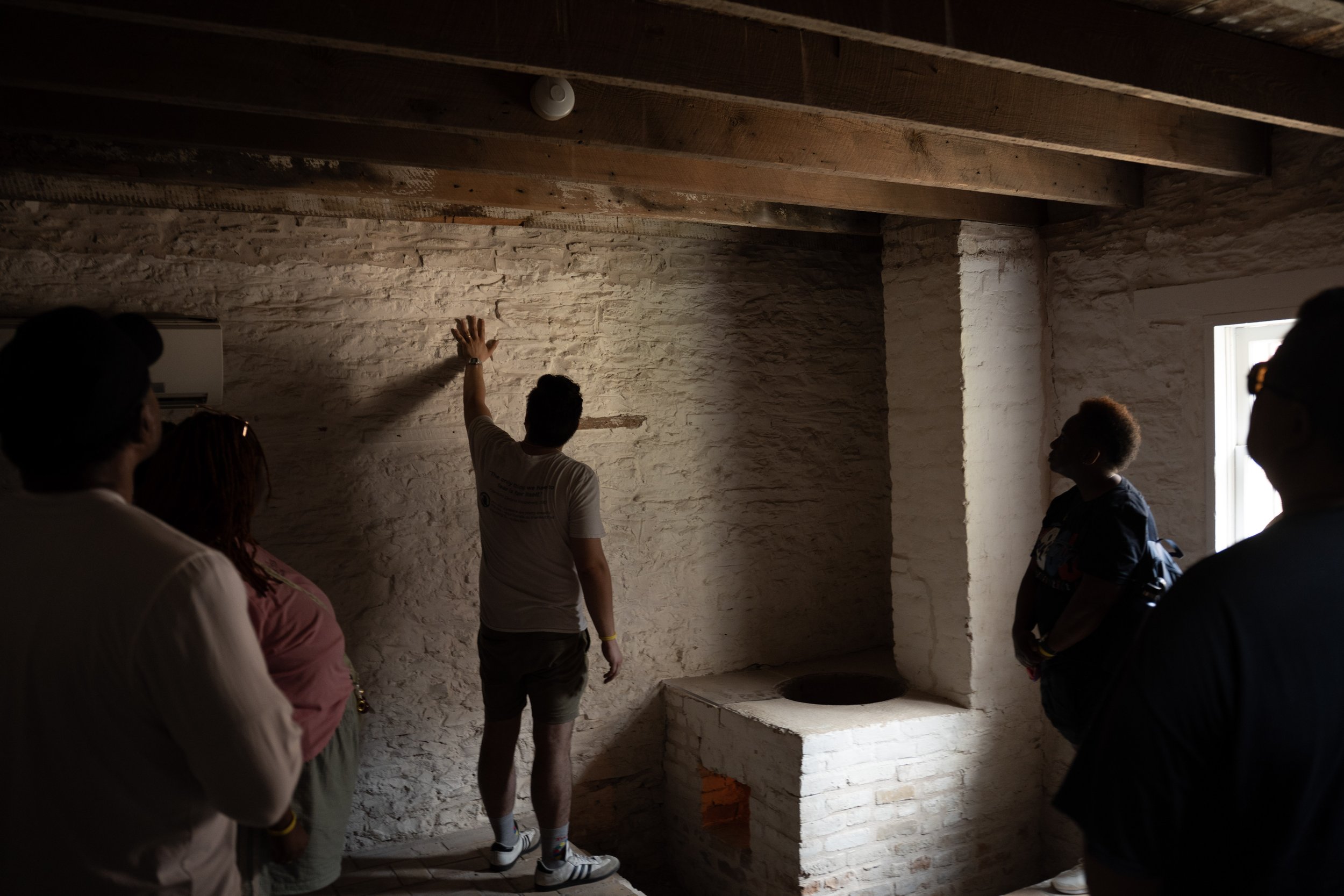 Inside the first floor of the Slave Quarters