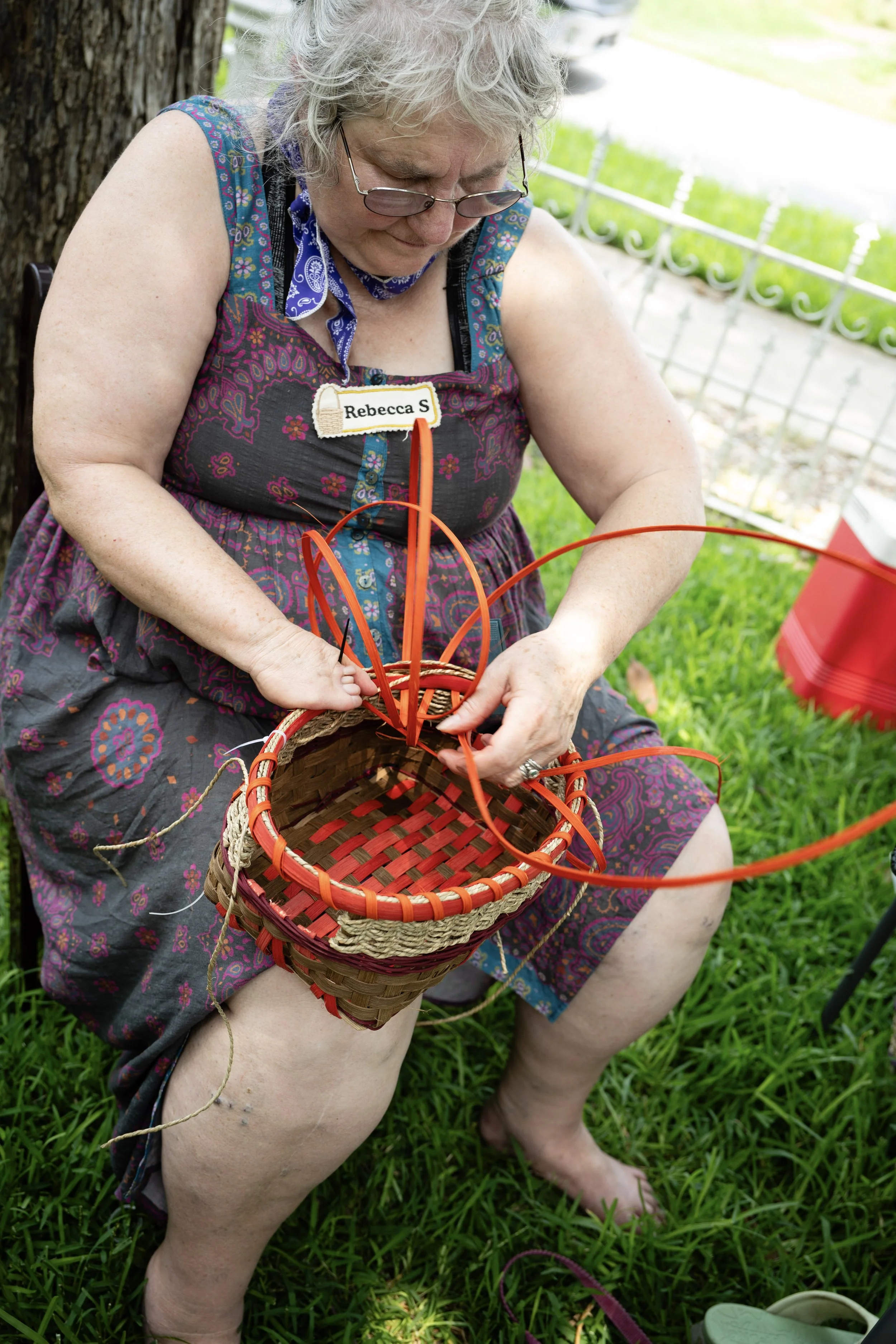 Central Texas Basket Guild was on site demonstrating basket weaving.