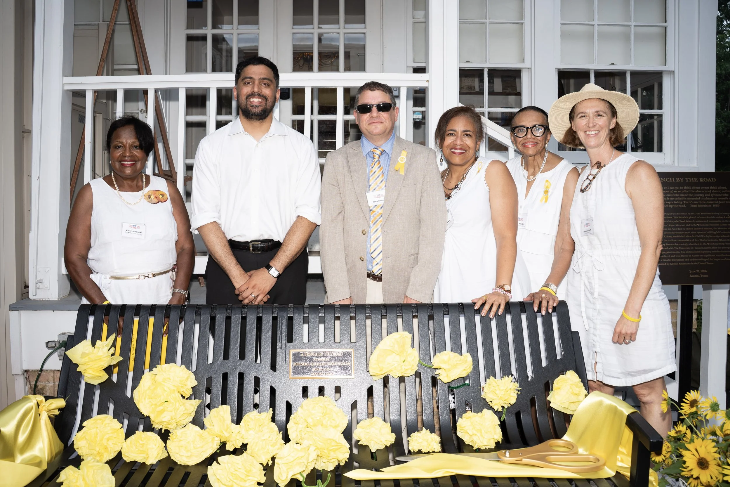 Members of the Toni Morrison Society with Councilman Zo Qadri and NCHM Executive Director Rowena Dasch