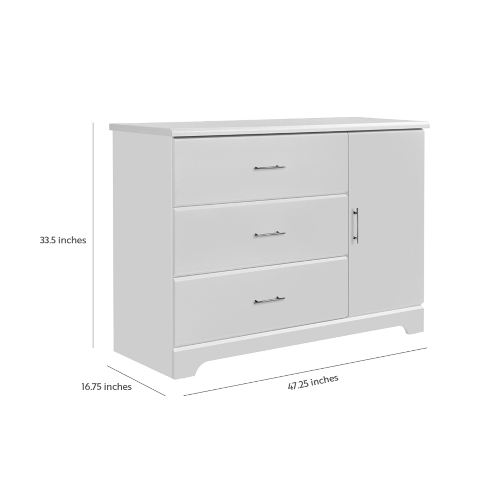 brookside 3 drawer chest