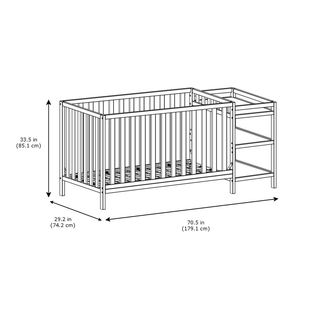 Storkcraft Pacific 4 In 1 Convertible Crib And Changer With Bonus Water Resistant Change Pad Storkcraft