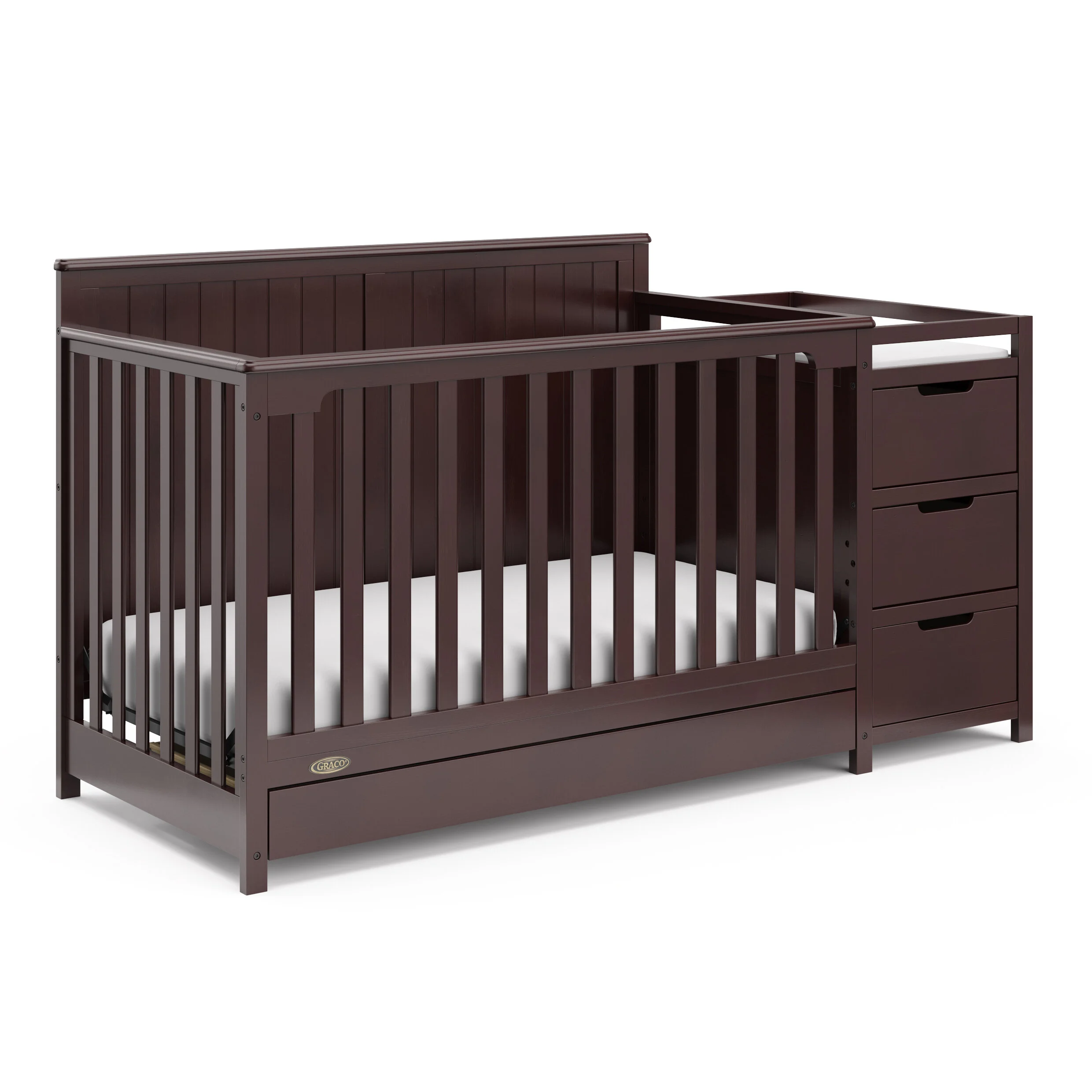 cribs with changing table and storage