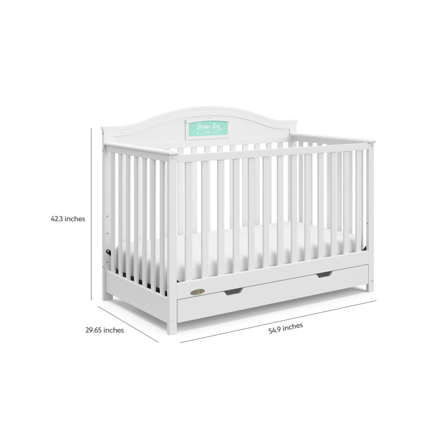 width of a crib