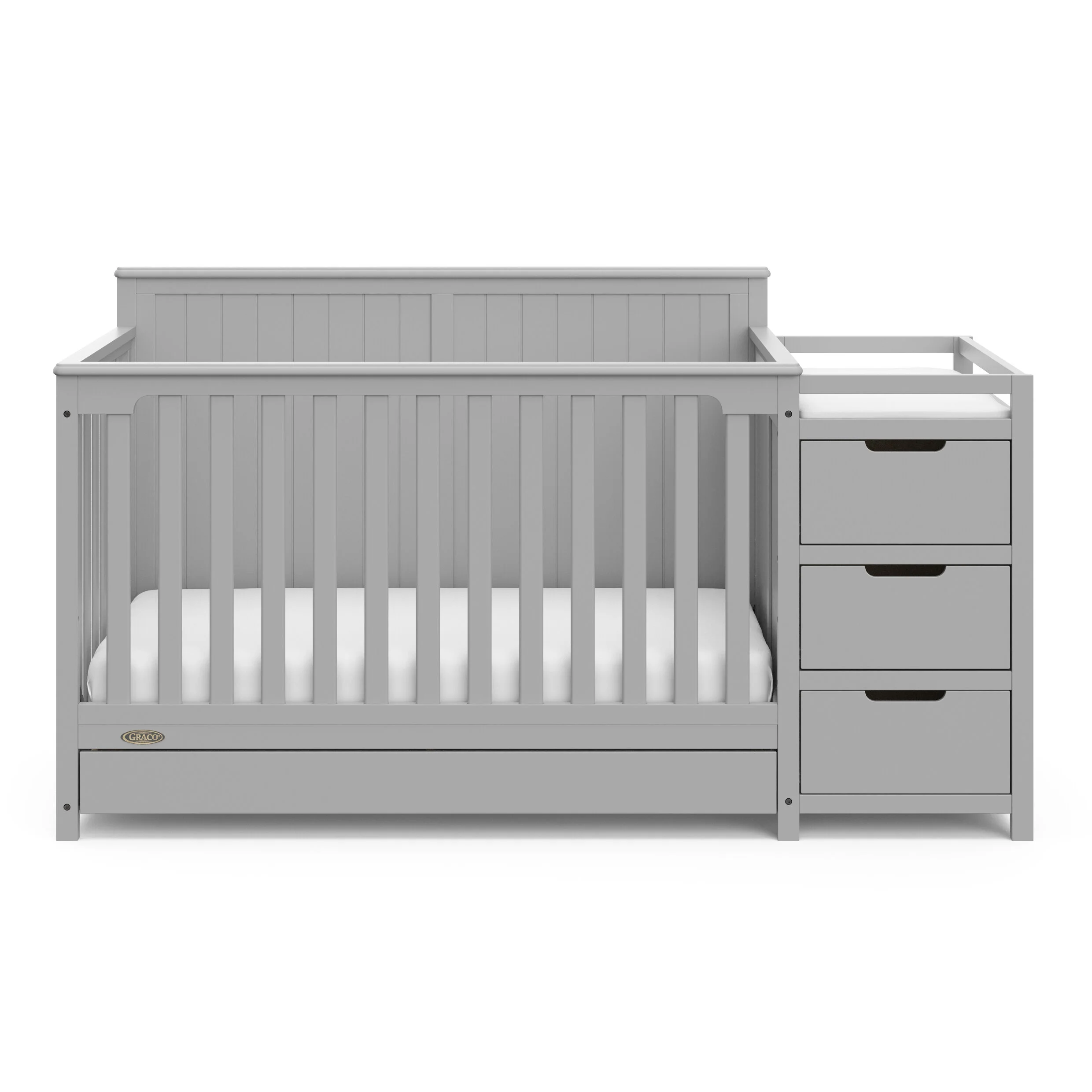 crib with changer attached