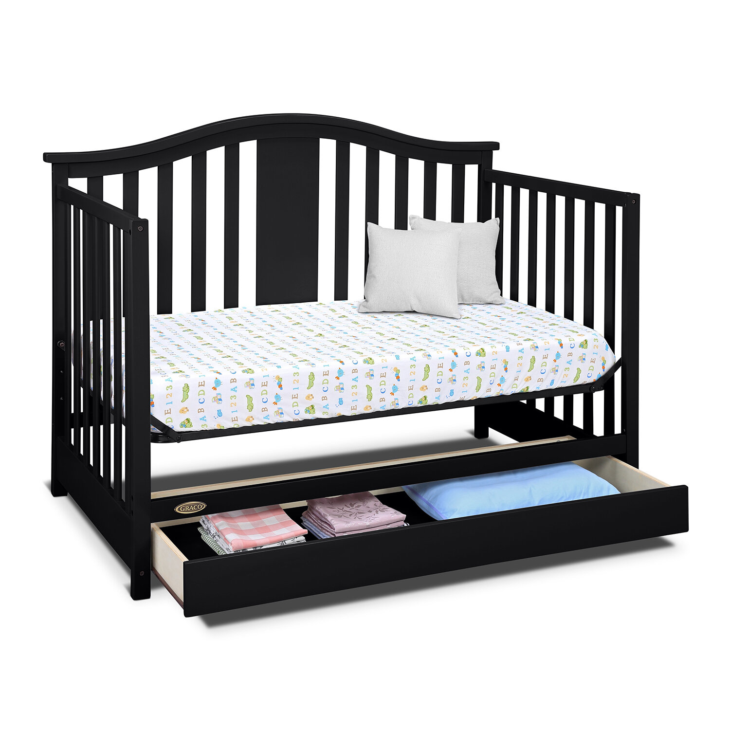 Graco Solano 4-in-1 Convertible Crib with Drawer One Size White