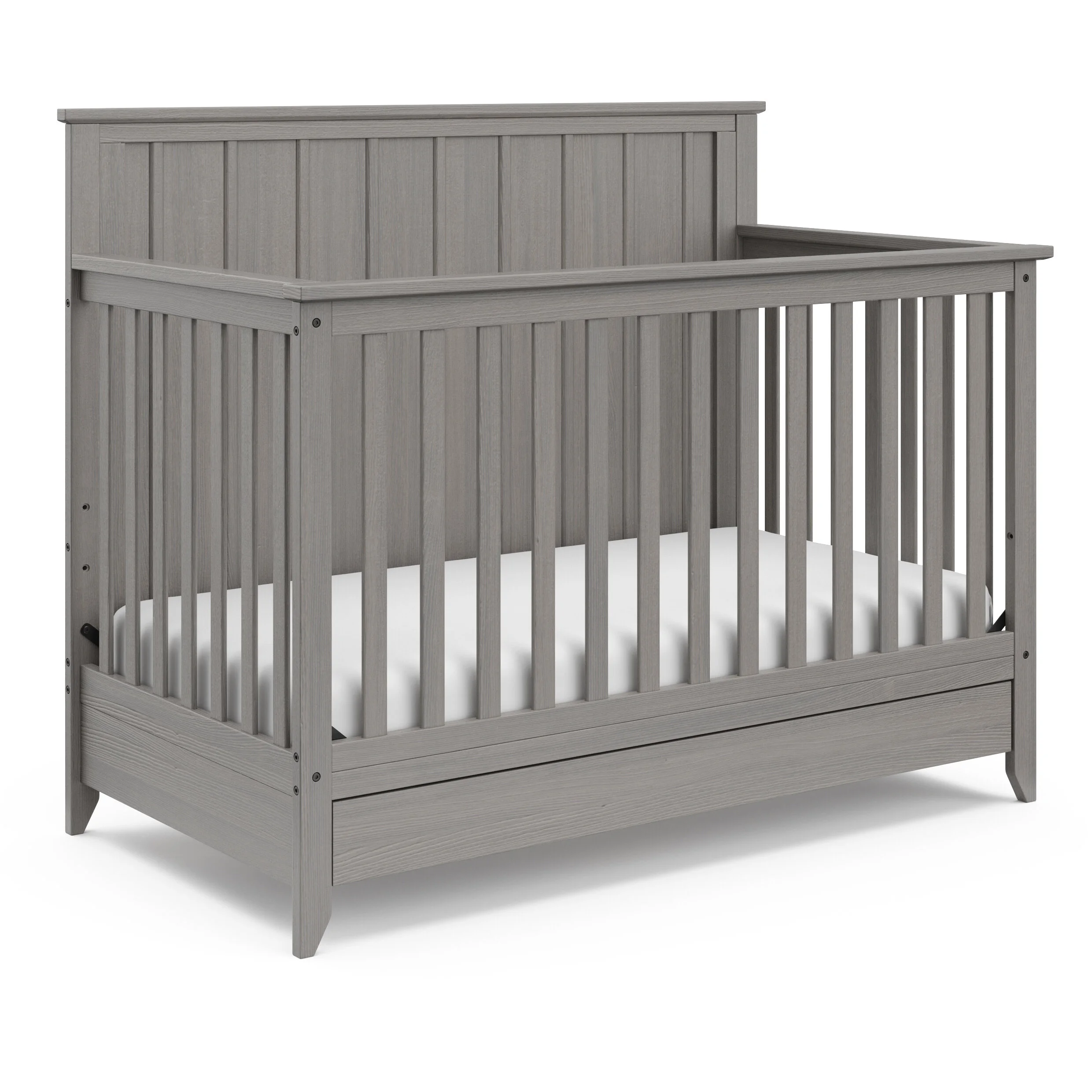 rustic gray crib