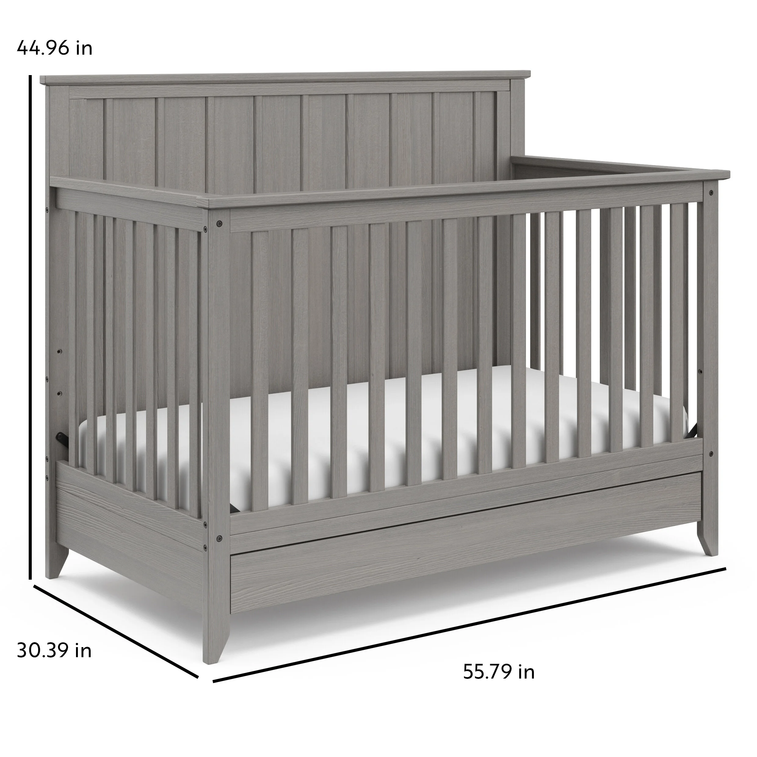 rustic gray cribs