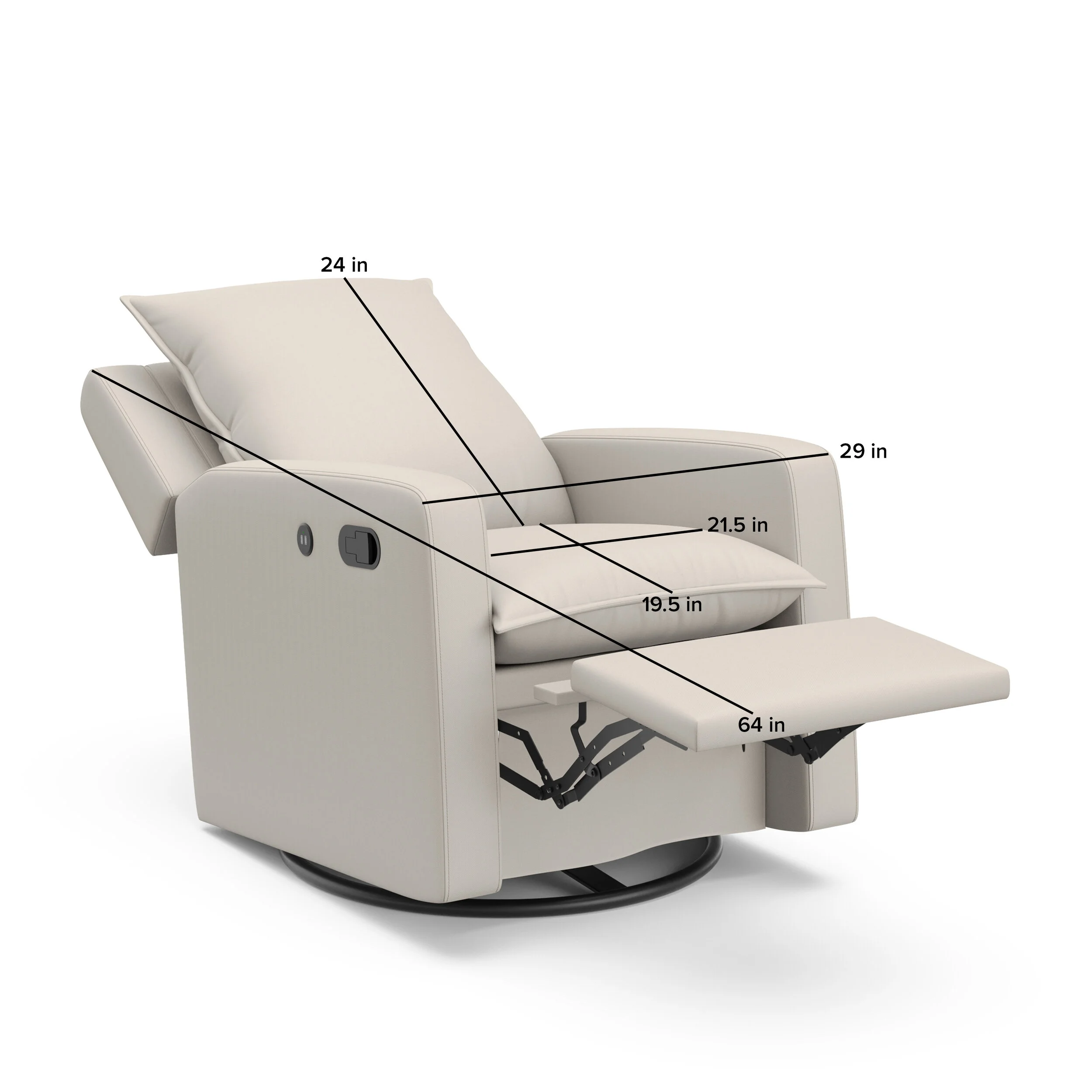 Storkcraft Timeless Reclining Glider with USB Charging Port — Storkcraft