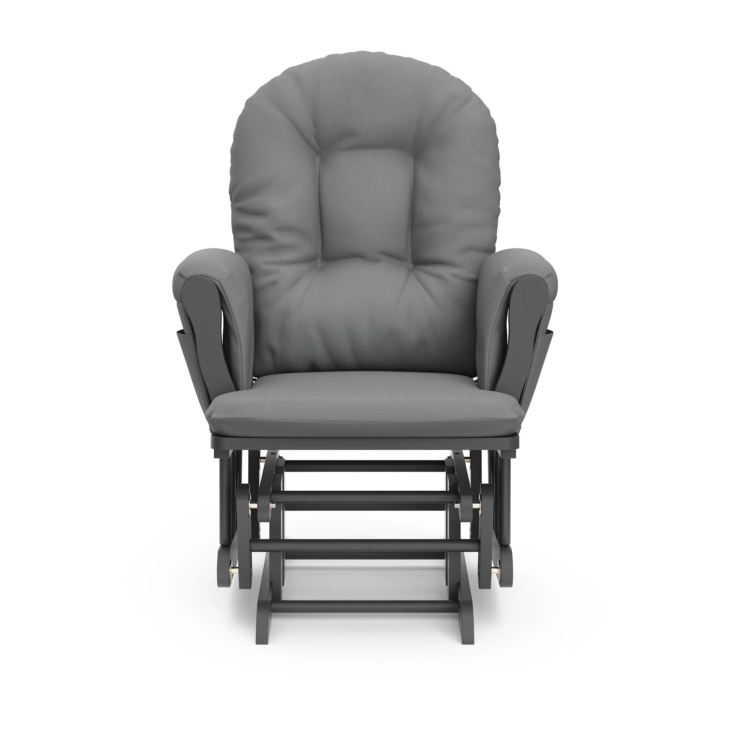 Storkcraft Hoop Glider and Ottoman Gray Cushion — Storkcraft