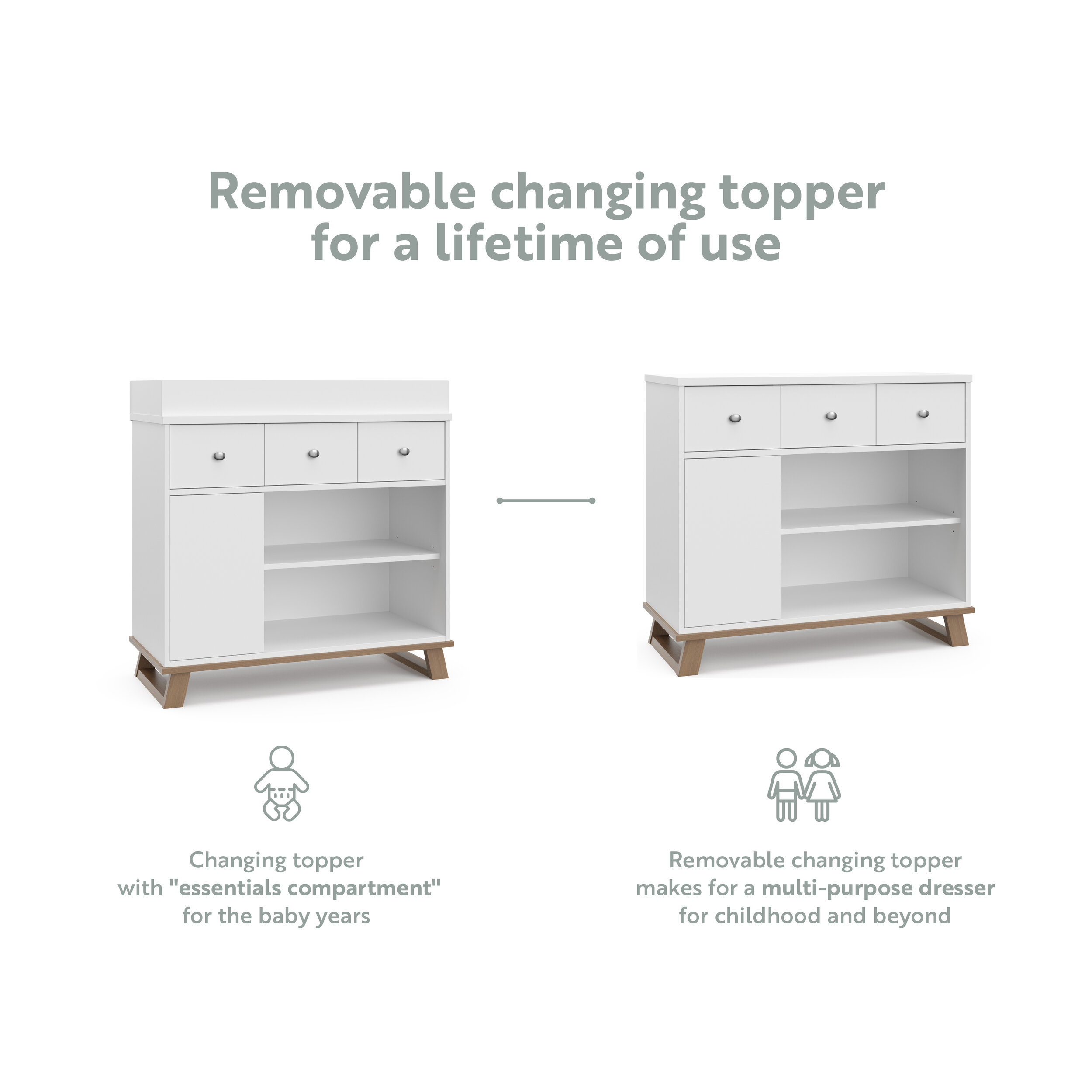 small changing table dresser