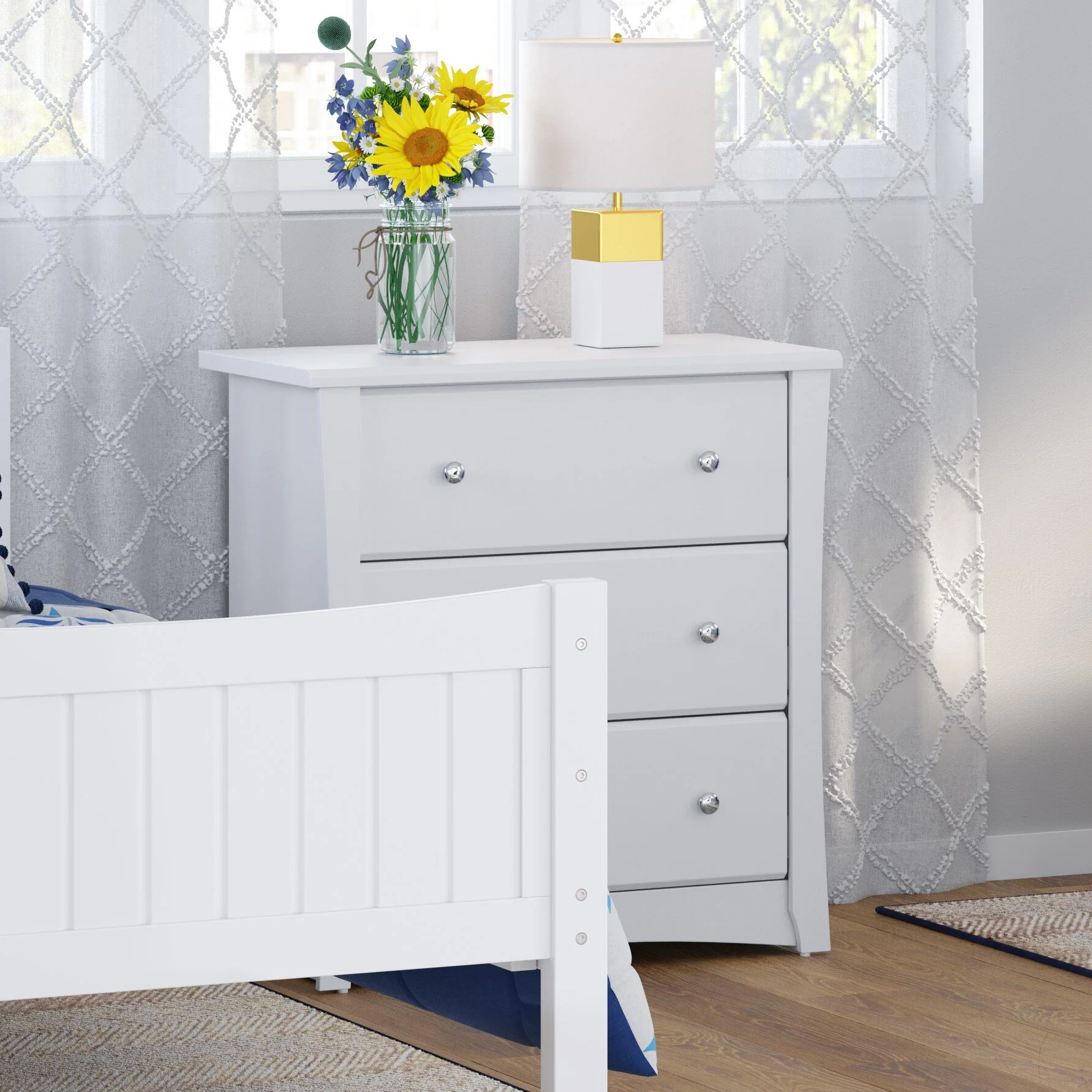 crescent 3 drawer chest