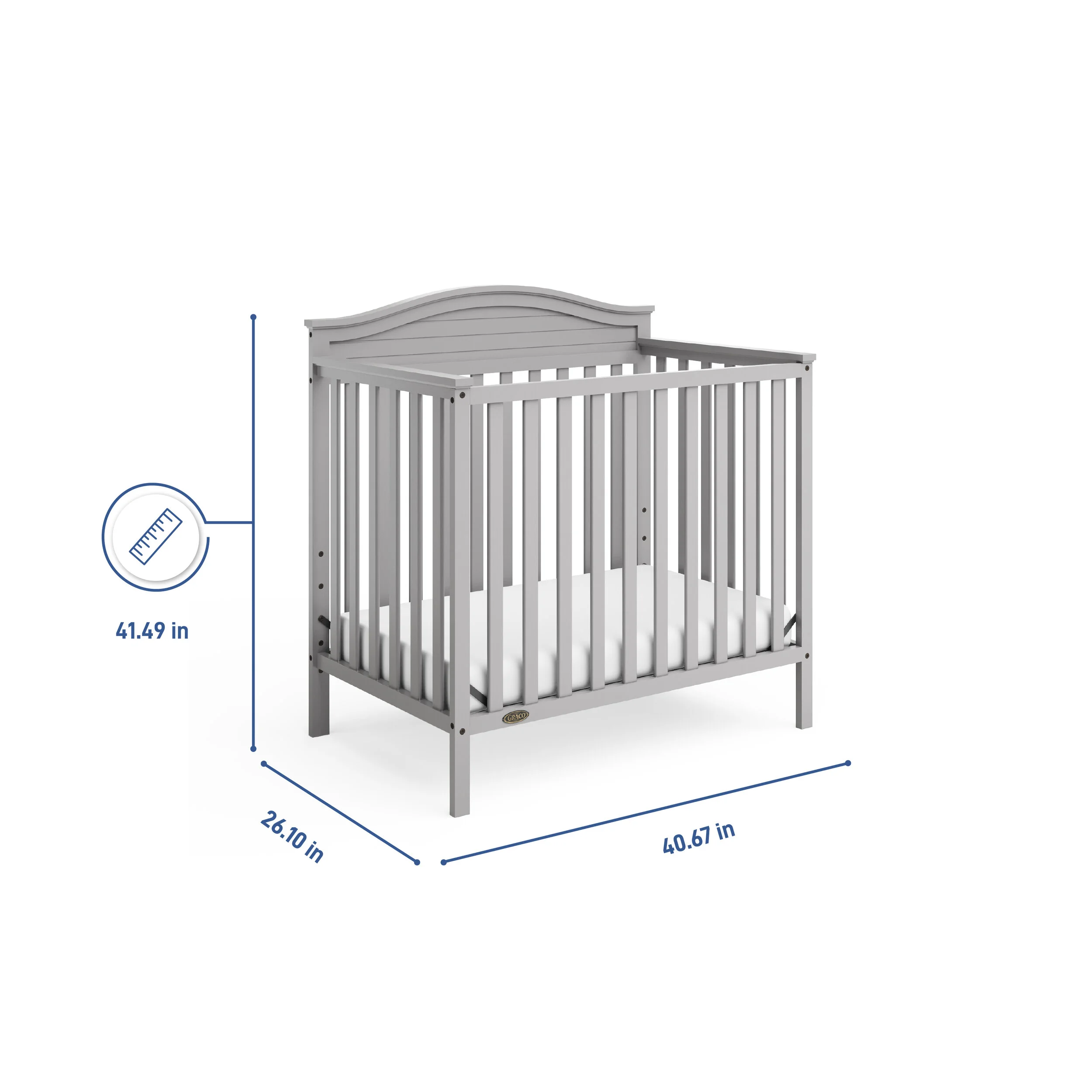 mini crib dimensions