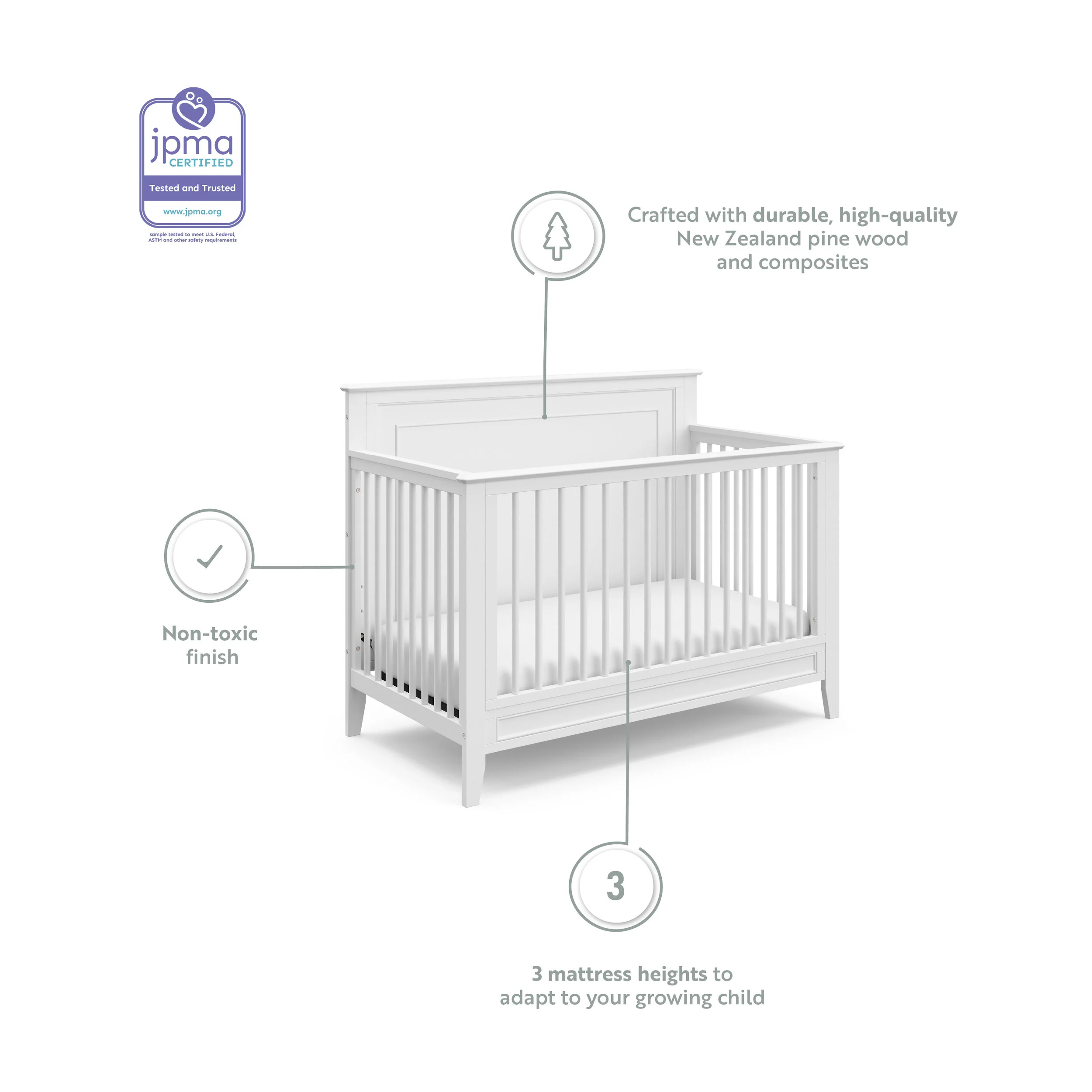 average length of crib