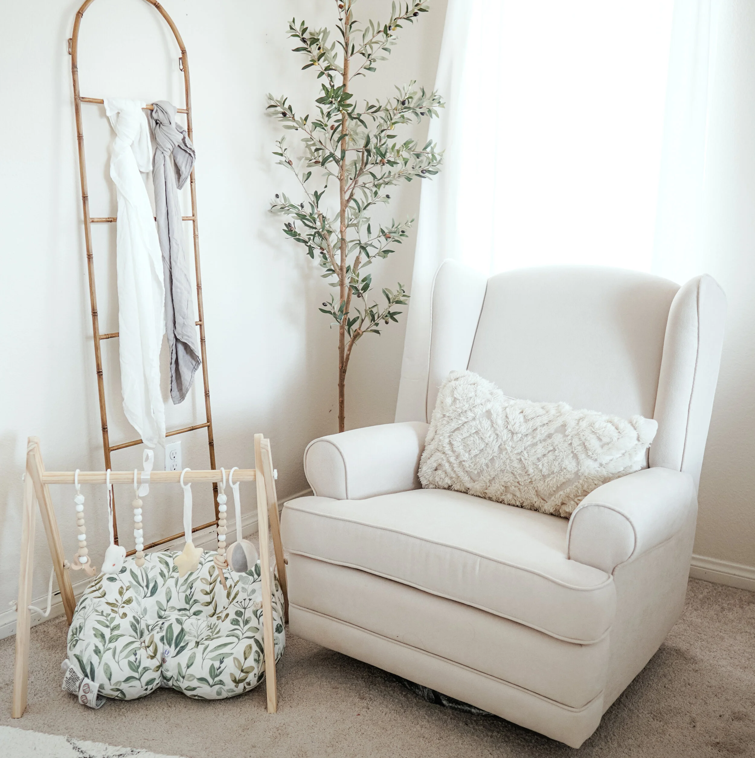 wingback nursery glider