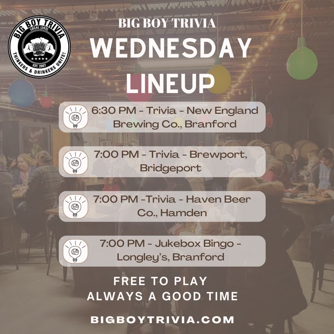 Wednesday Lineup