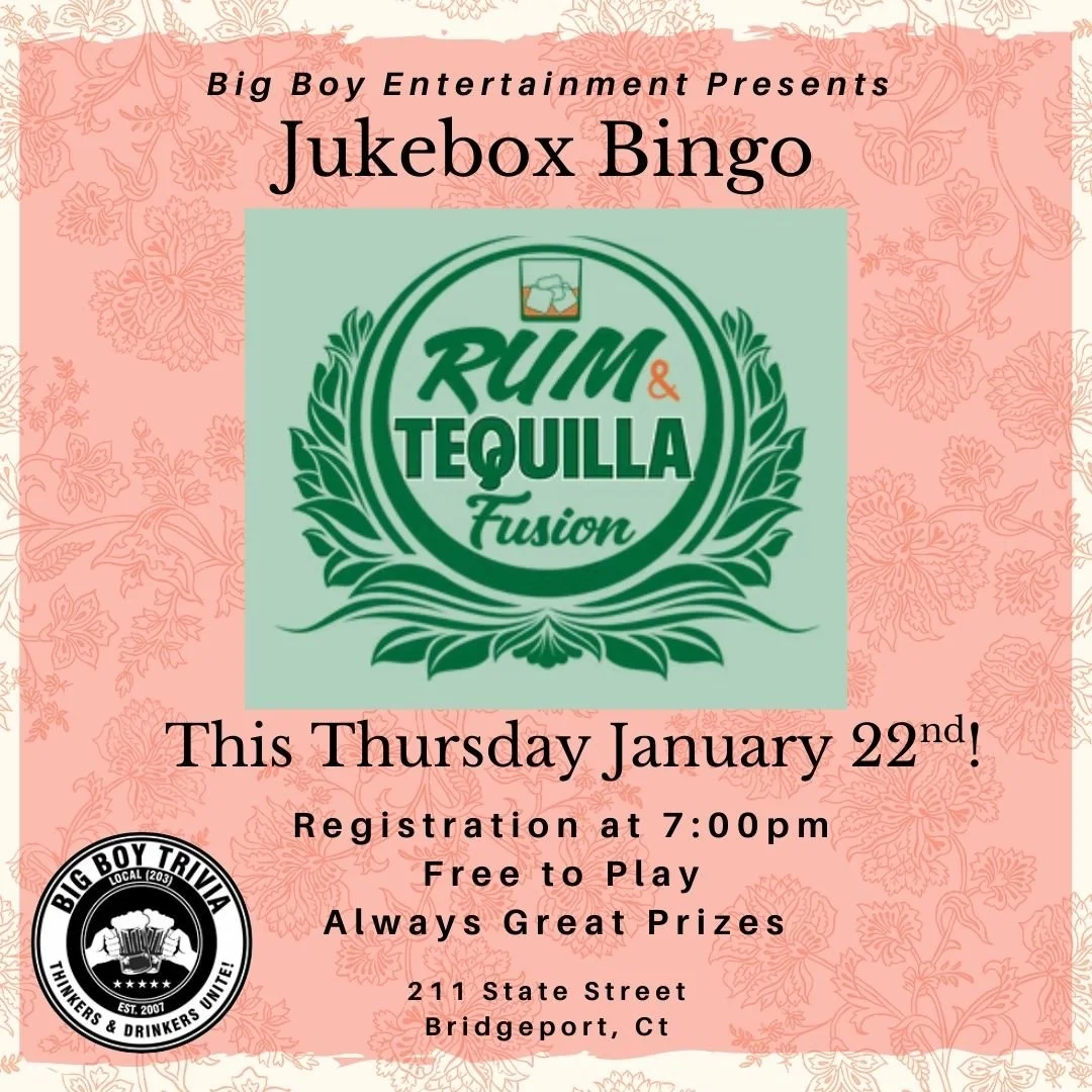 Rum and Tequila Fusion Jukebox Bingo