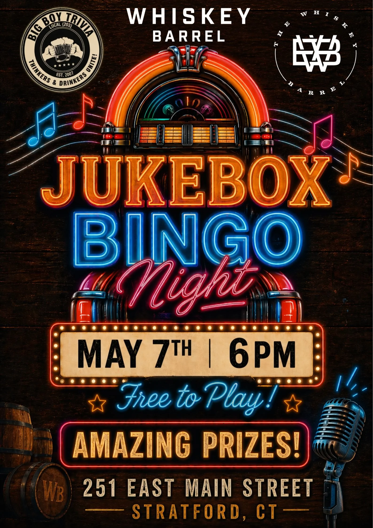 Jukebox Bingo at The Whiskey Barrel