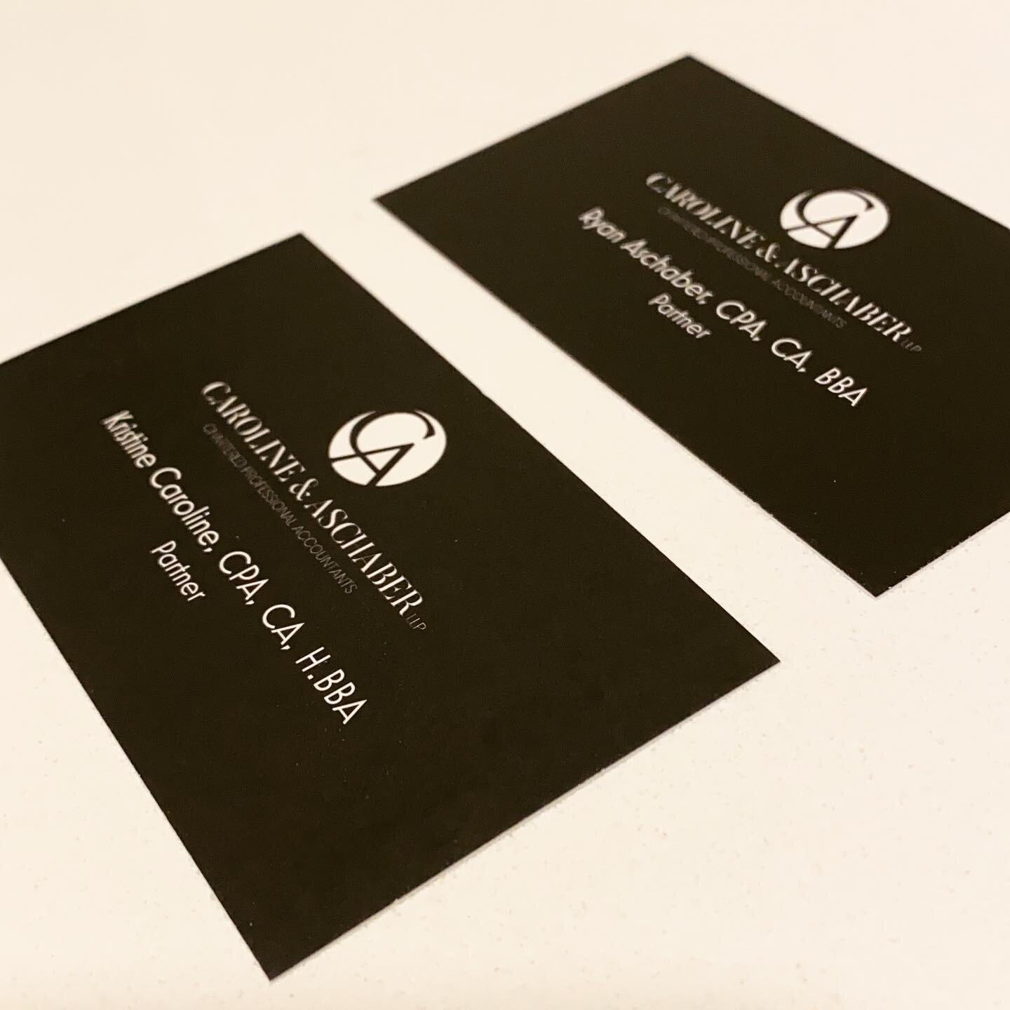 New cards. Because black is better than green. Who ordered those green ones anyway?

#collingwoodbusinesses 
@carolineandaschaberllp