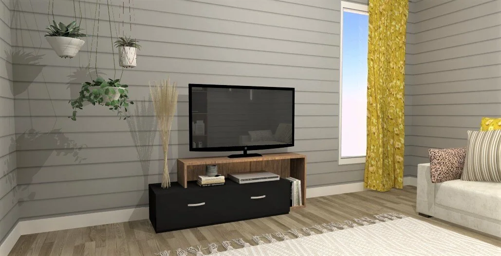 Meuble audio visuel VOLTAIRE Noir et bois.jpg