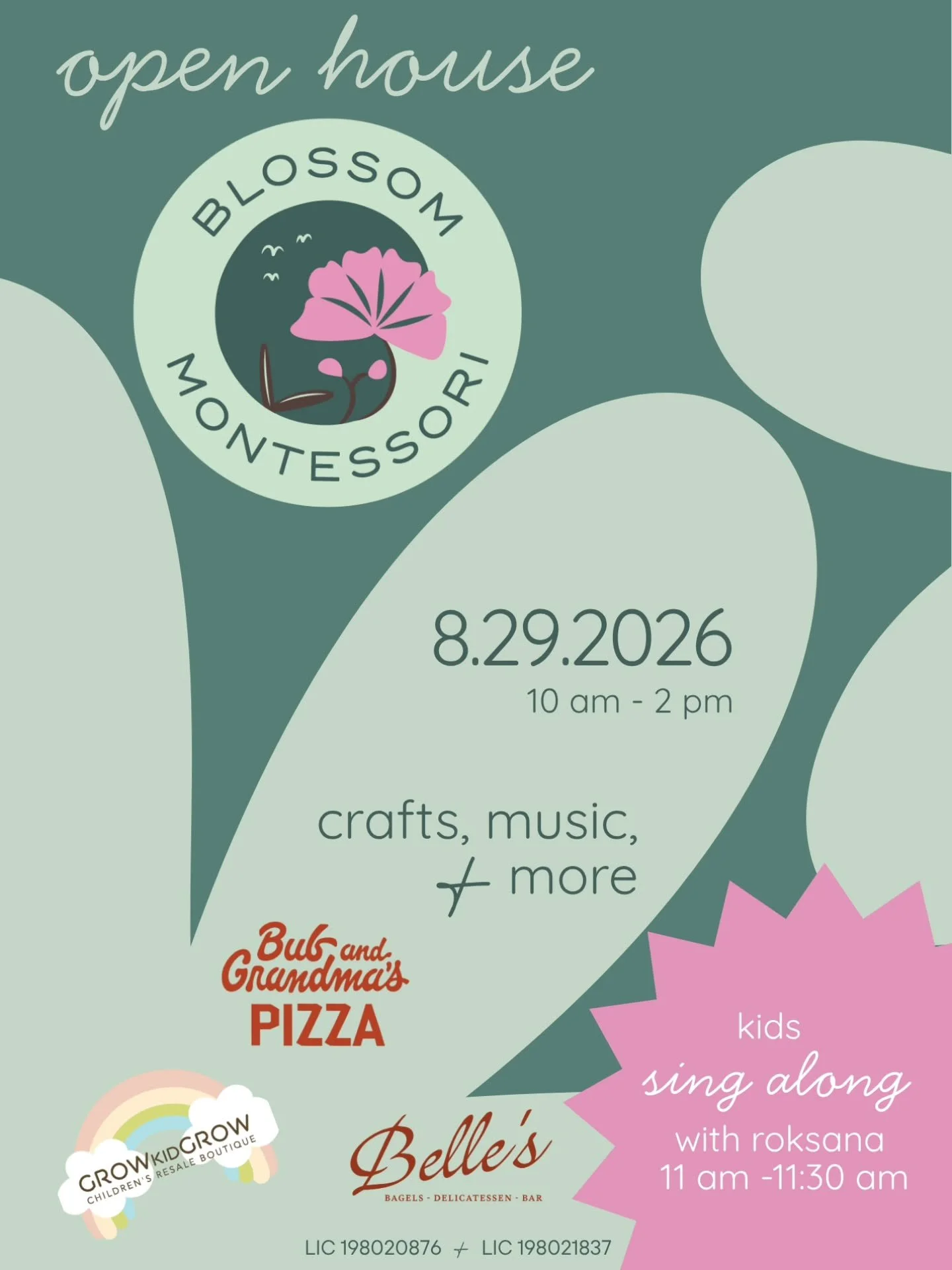 Pre-primary is now open 🌸 We are ready for you to come celebrate with us at our open house!

Music time with @roksanahabibi
Pizza courtesy of  @bubandgrandmaspizza 
Bagels courtesy of @bellesbagels 
Back to school rack for the perfect first day of s