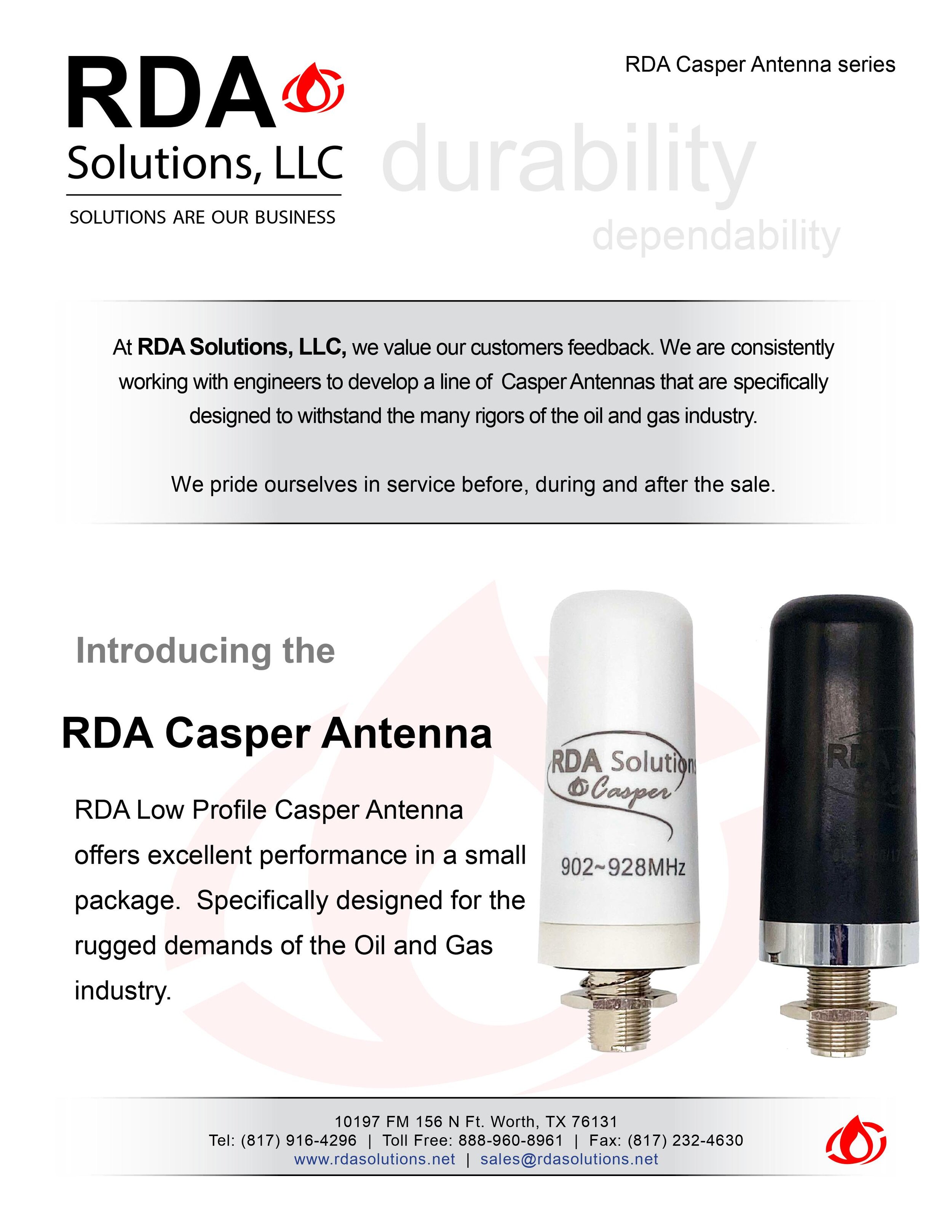 Casper Series Omni Antenna for SCADA & Telemetry | RDA Solutions — RDA ...