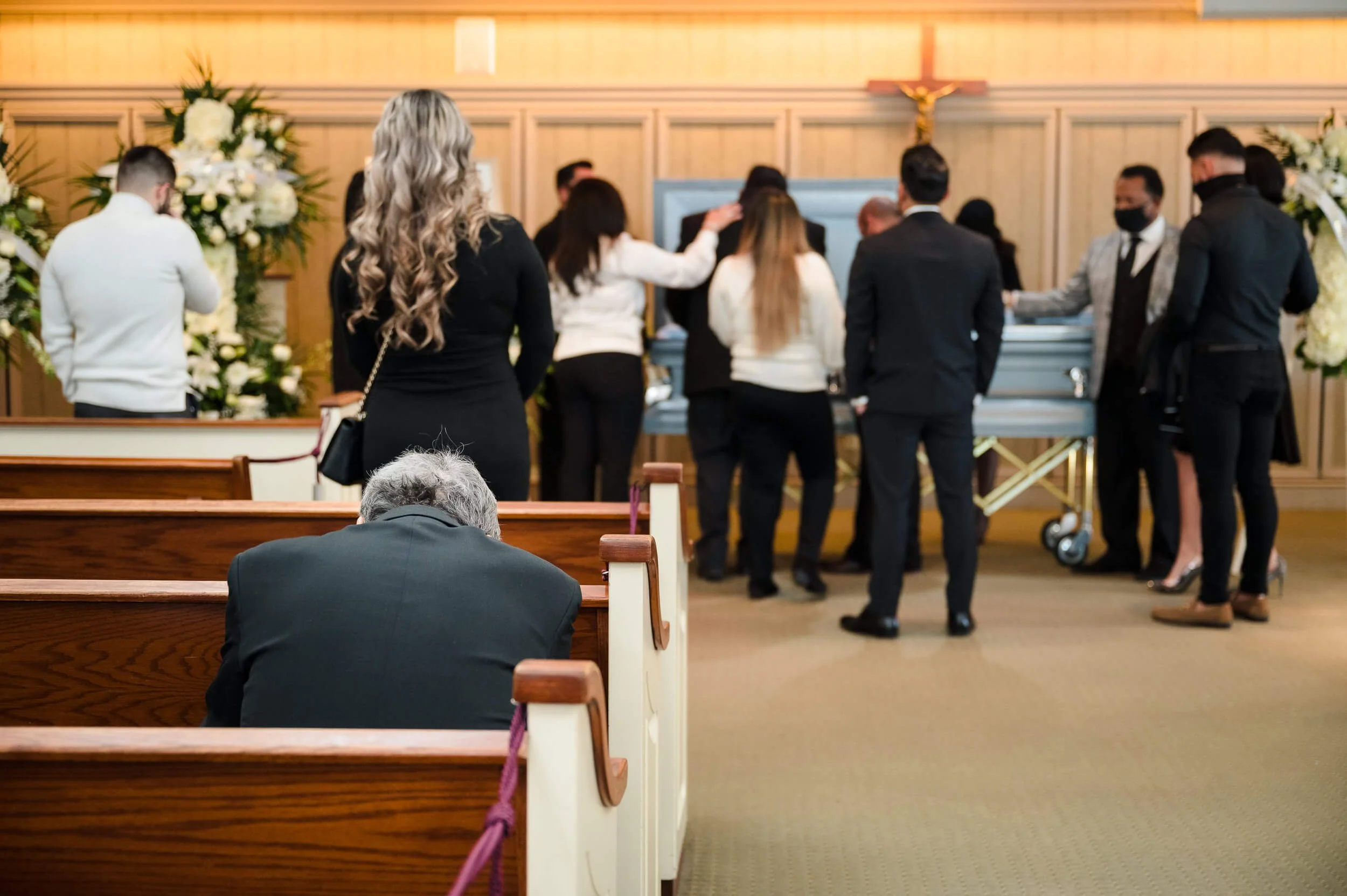 Viewing Service at Holy Cross Catholic Church, Culver City, California