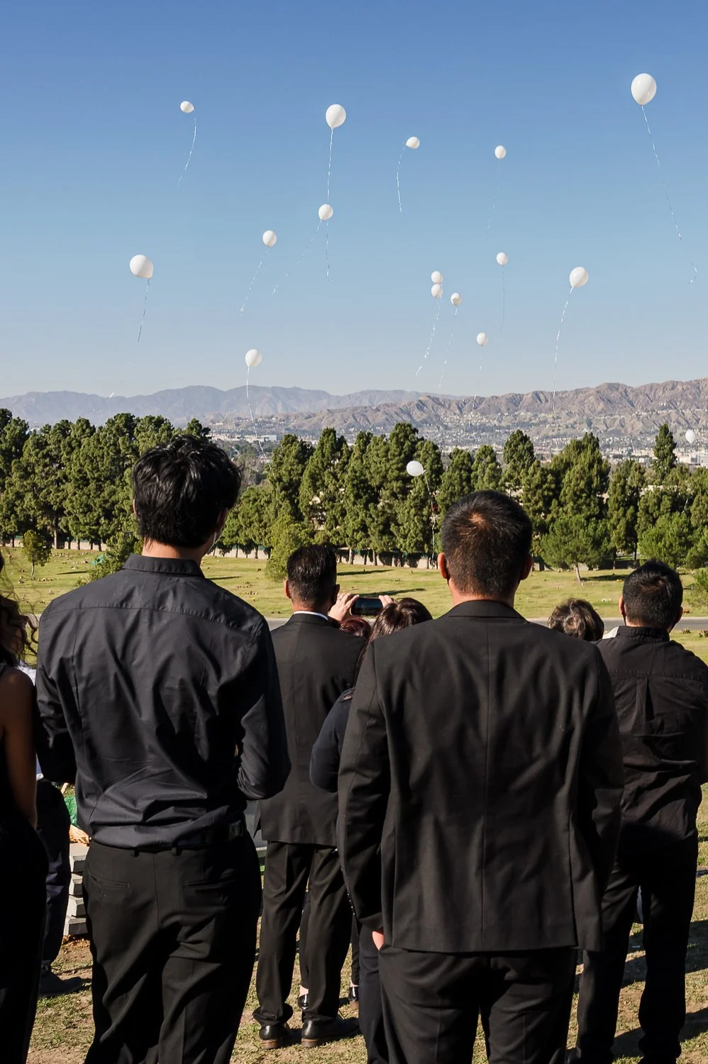 Balloon Release at Forest Lawn, Glendale, California