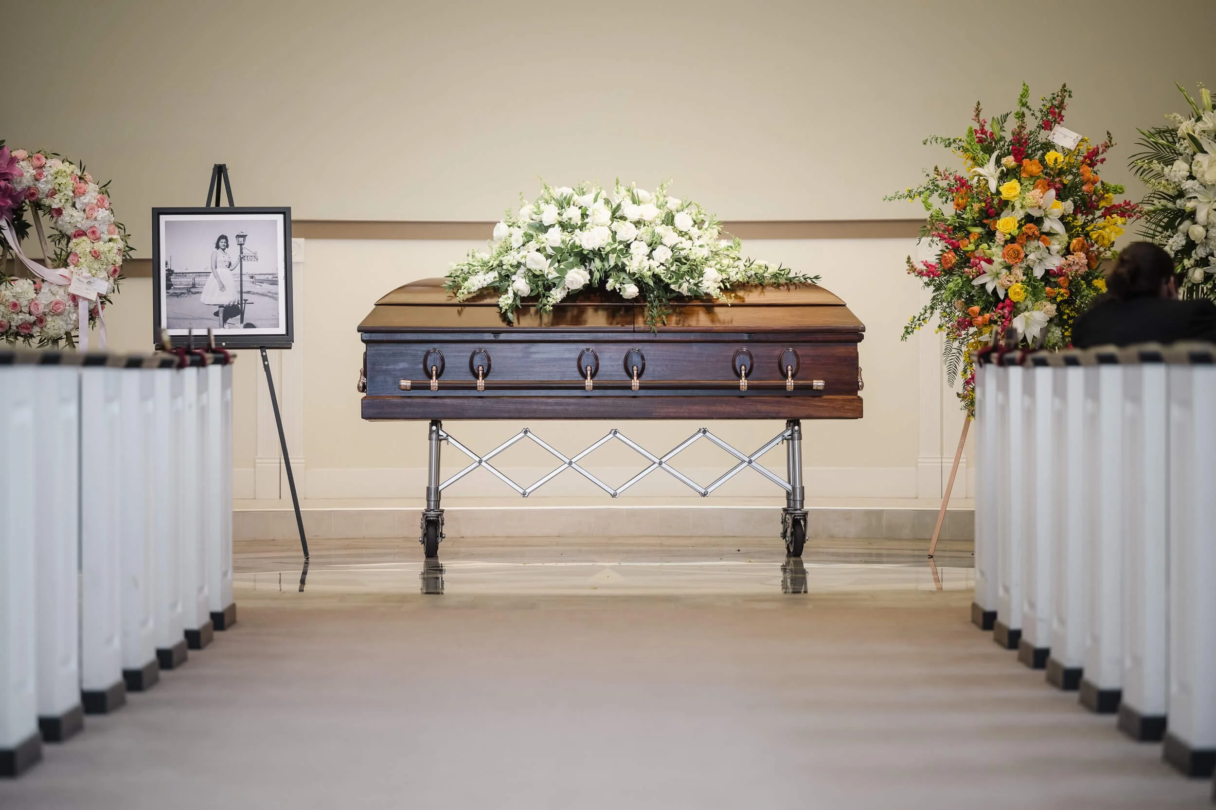 Funeral service at Forest Lawn, Cypress, California