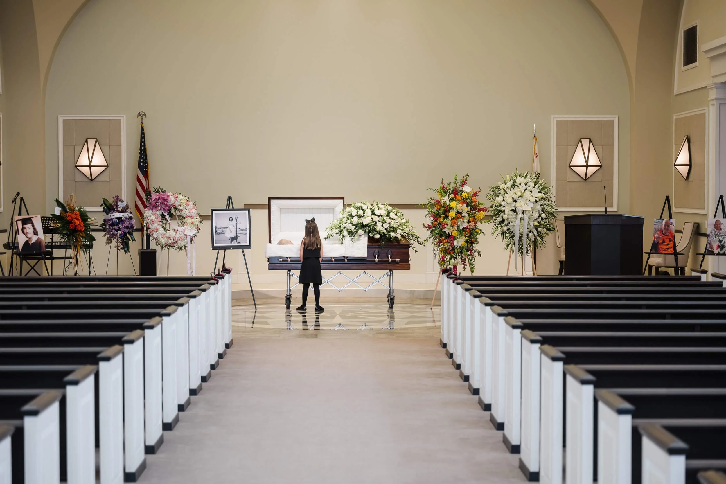 Viewing service at Forest Lawn, Cypress, California