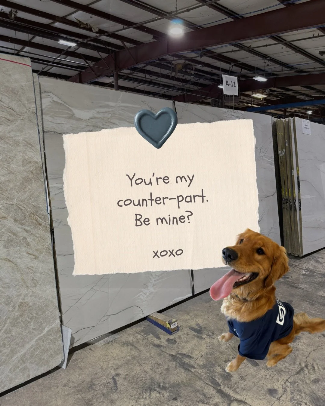 Send to your valentine&hellip; xoxo 💌🐶

_____

📍SHOWROOM &amp; SLAB GALLERY:
845 McFarland Pkwy, Alpharetta, GA

FOR APPOINTMENTS:
&bull; Call: 470-354-3850
&bull; Email: info@surfaceproviders.com