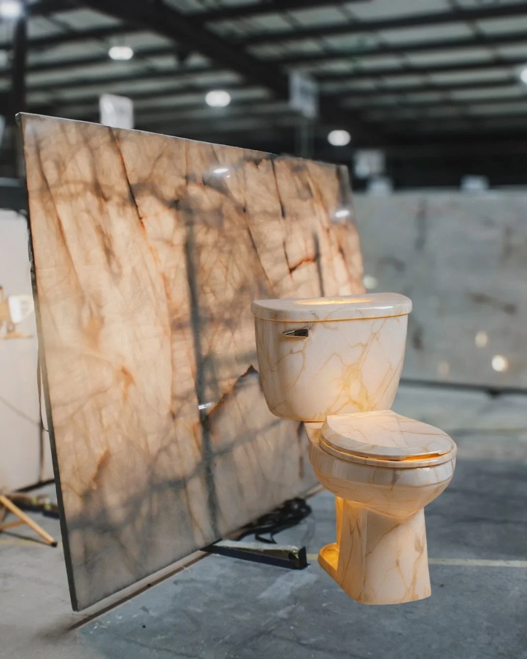 Down in the dumps because your toilet is an eye sore next to your beautiful, stone countertops? No need to be flushed over this any longer - we&rsquo;re now offering matching stone toilets - including backlit options! 🚽🪨

We cannot guarantee they&r