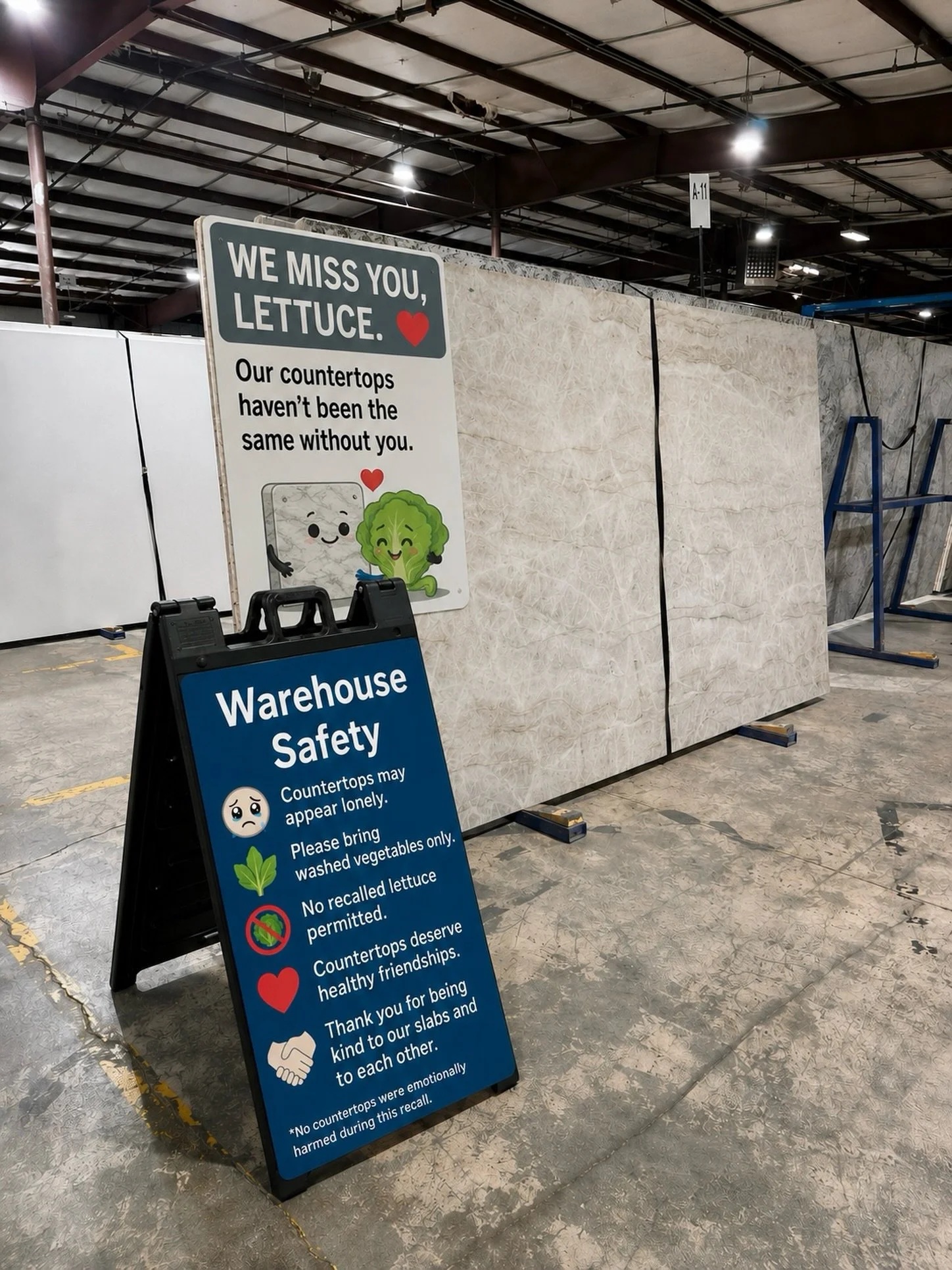 Our countertops haven&rsquo;t quite been the same without their friend, but they staying strong. 🥬💔💪🏼

__________

📍SHOWROOM &amp; SLAB GALLERY:
845 McFarland Pkwy, Alpharetta, GA

FOR APPOINTMENTS:
&bull; Call: 470-354-3850
&bull; Email: info@s