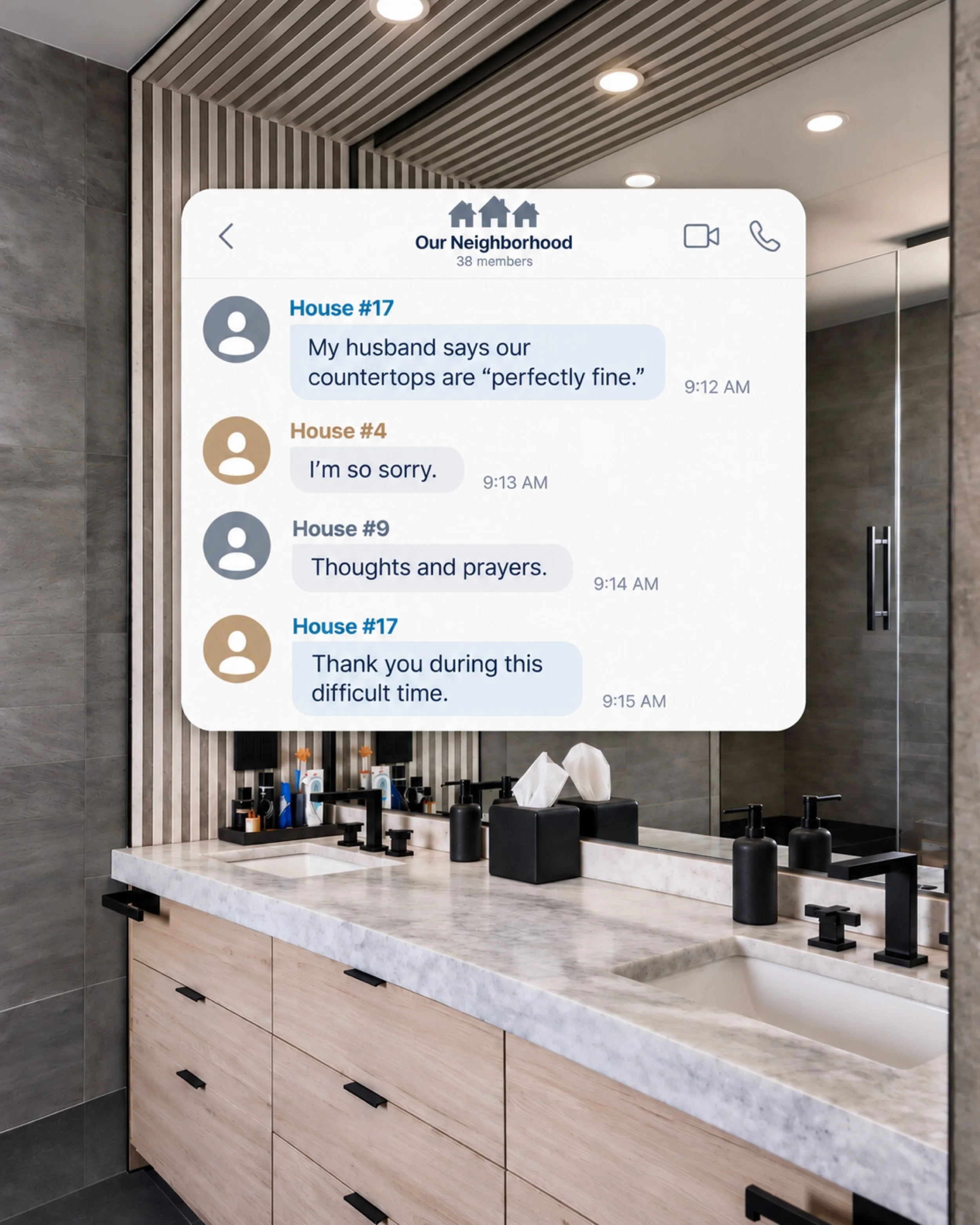 Meanwhile, in the neighborhood group chat&hellip; 👀

__________

📍SHOWROOM &amp; SLAB GALLERY:
845 McFarland Pkwy, Alpharetta, GA

FOR APPOINTMENTS:
&bull; Call: 470-354-3850
&bull; Email: info@surfaceproviders.com

&bull;
&bull;
&bull;
&bull;
&bul