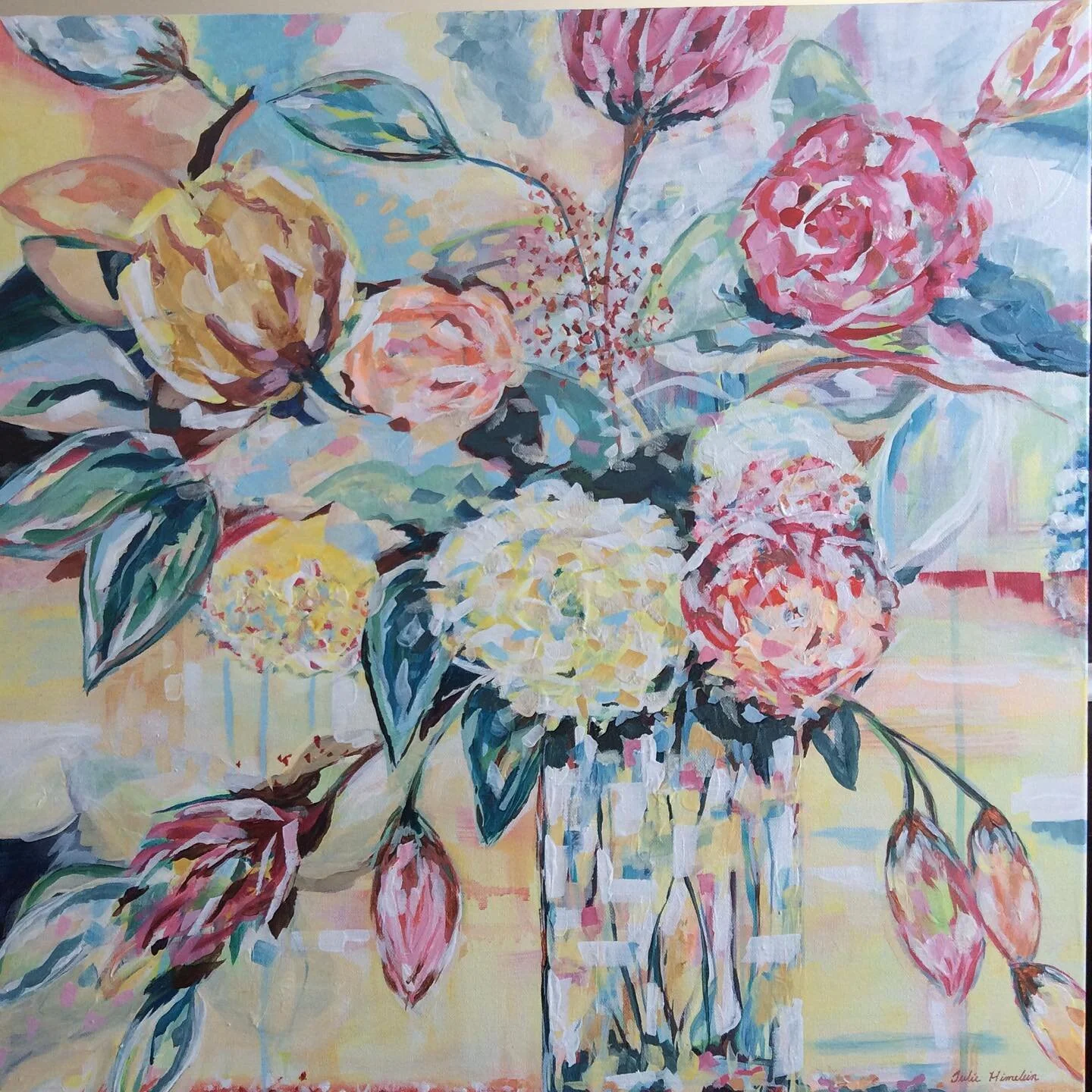 &ldquo;You Are Enough&rdquo; 

Your roots kept me grounded 
Your leaves touched my soul 
But your petals opened my eyes to just how perfect you are 💐

24&rdquo; by 24&rdquo; acrylic on gallery wrapped canvas 

#flowerart #abstractflowerpainting 
#co