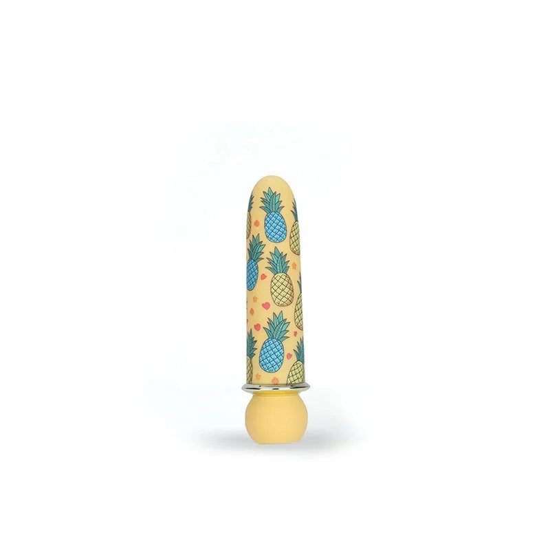 Maia Toys KONA 10-Function Rechargeable Silicone Pineapple Print JAGUAR POWER Bullet