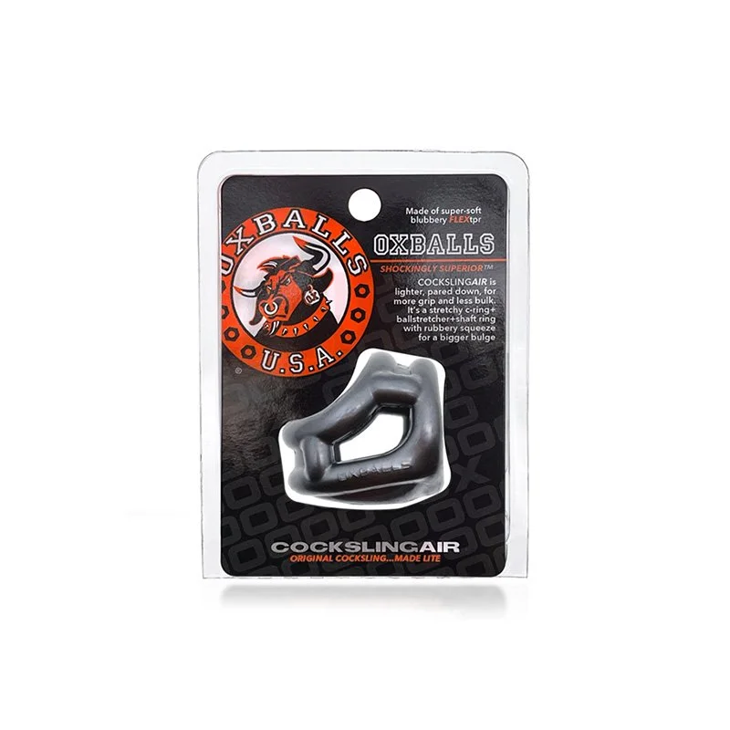 Pewter-colored stretchy double ring that wraps the base of the shaft and balls for 360 grip, comes in clear plastic package with black and orange insert.