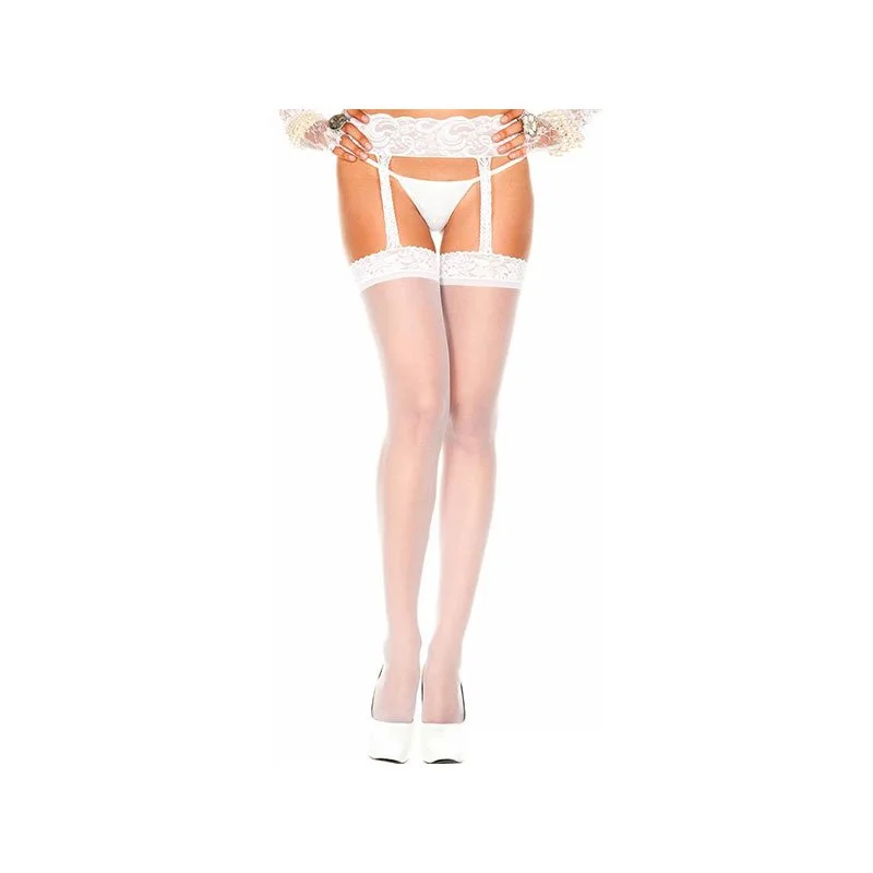 Sheer Thigh High with Garters - Several Color Options Available