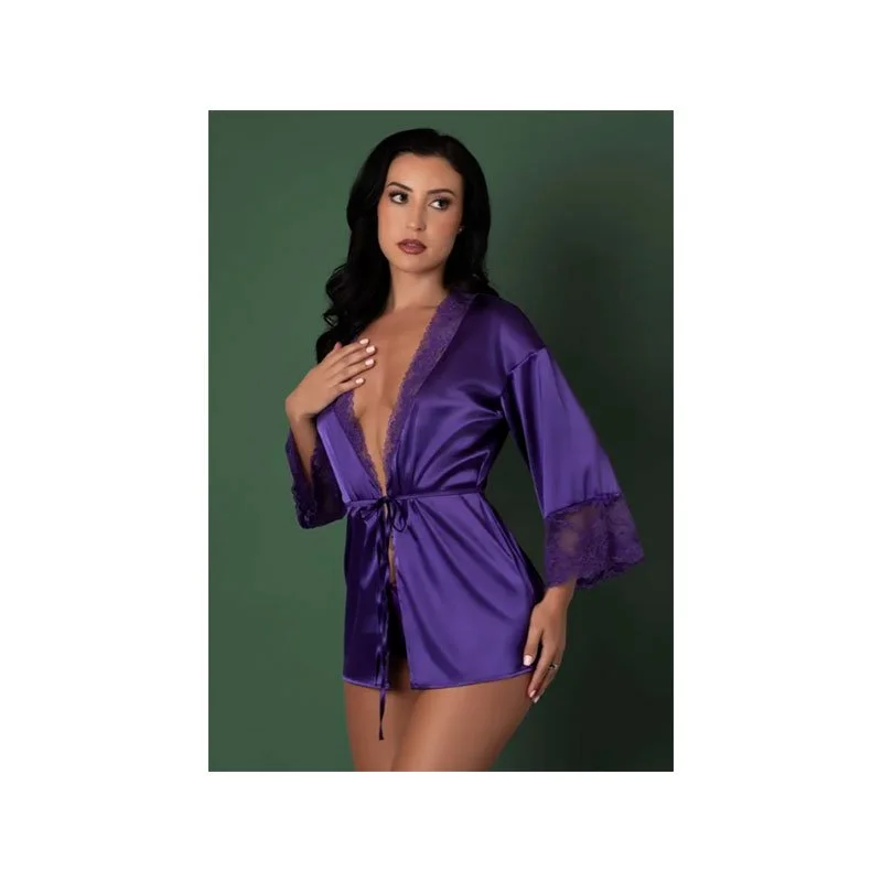 Satin Petals Robe